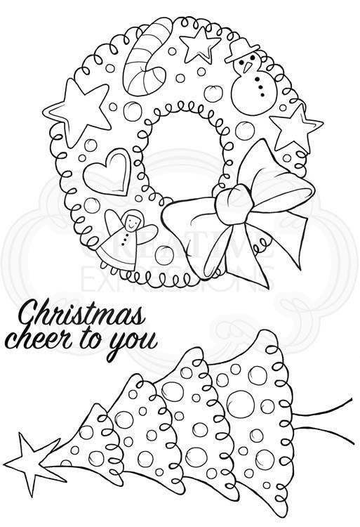 Woodware Clear Singles - Dotty Wreath