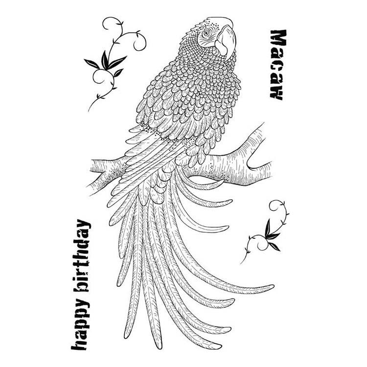 Woodware Clear Singles Magnificent Macaw