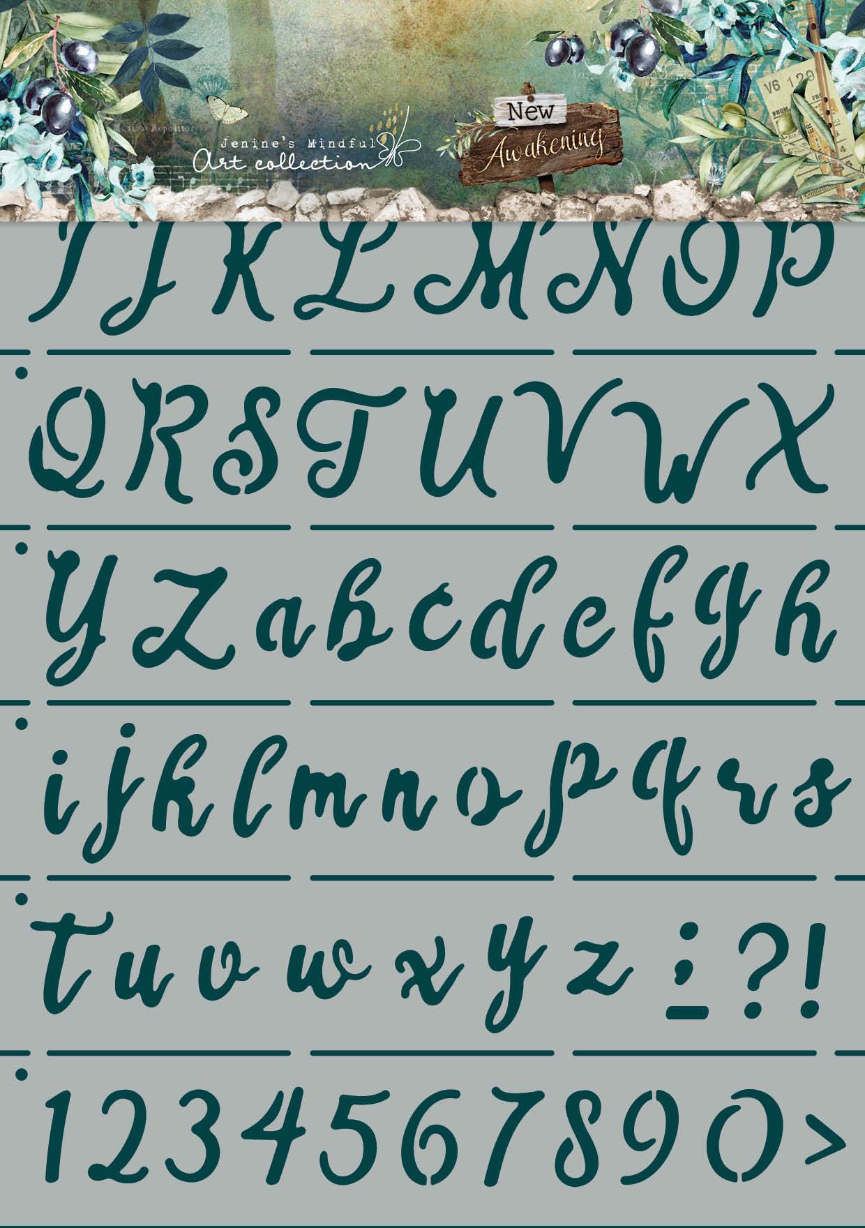 JMA Mask Alphabet Hand Lettering New Awakening 210X297mm nr.07