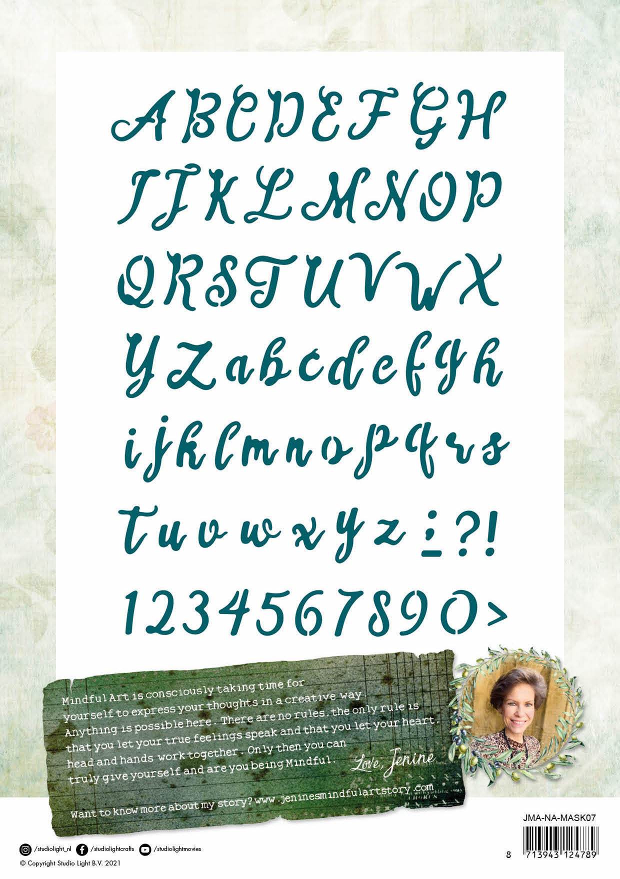 JMA Mask Alphabet Hand Lettering New Awakening 210X297mm nr.07