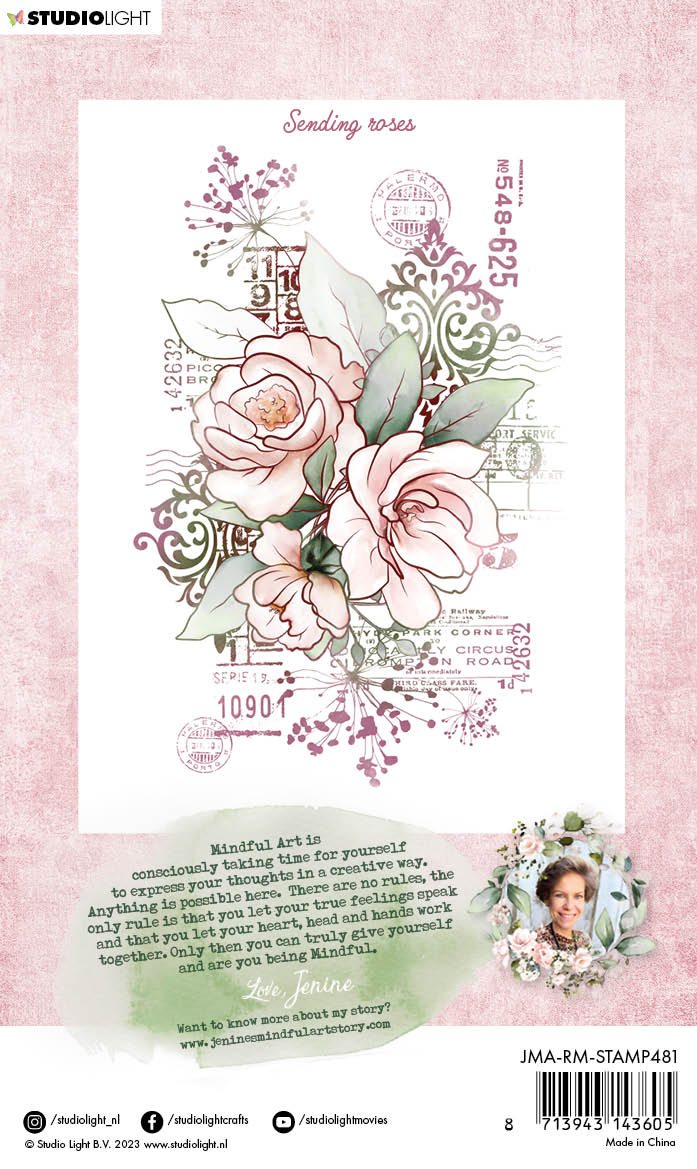 JMA Clear Stamp Sending Roses Romantic Moments 88x129x3mm 1 PC nr.481