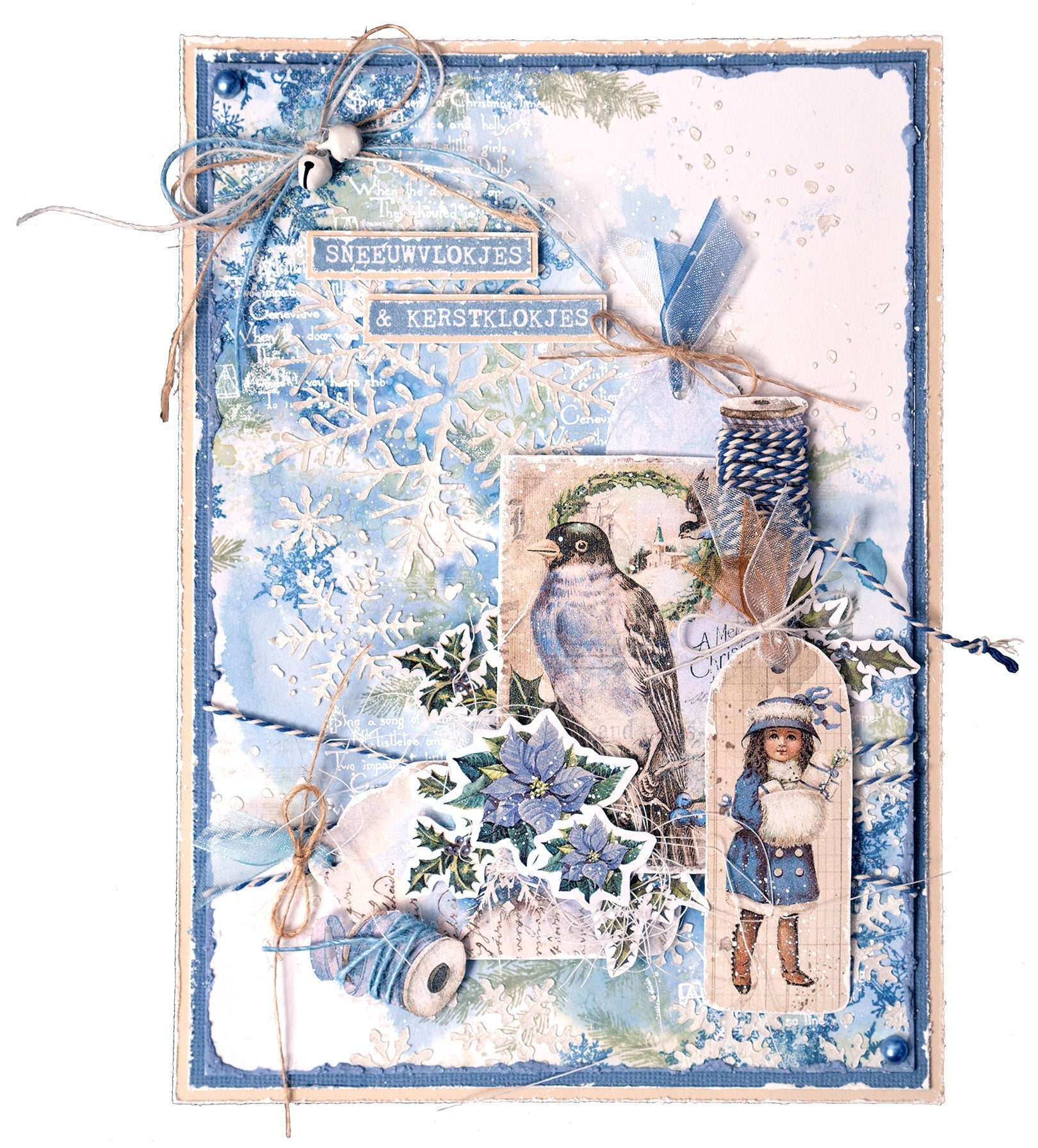 JMA Mask Winter Collage Vintage Christmas 148x210x1mm 1 PC nr.241