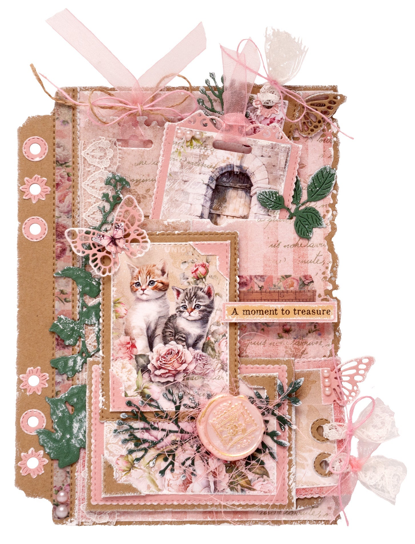 JMA Ribbon Organza & Hemp - Pinks Victorian Dreams 4 PC