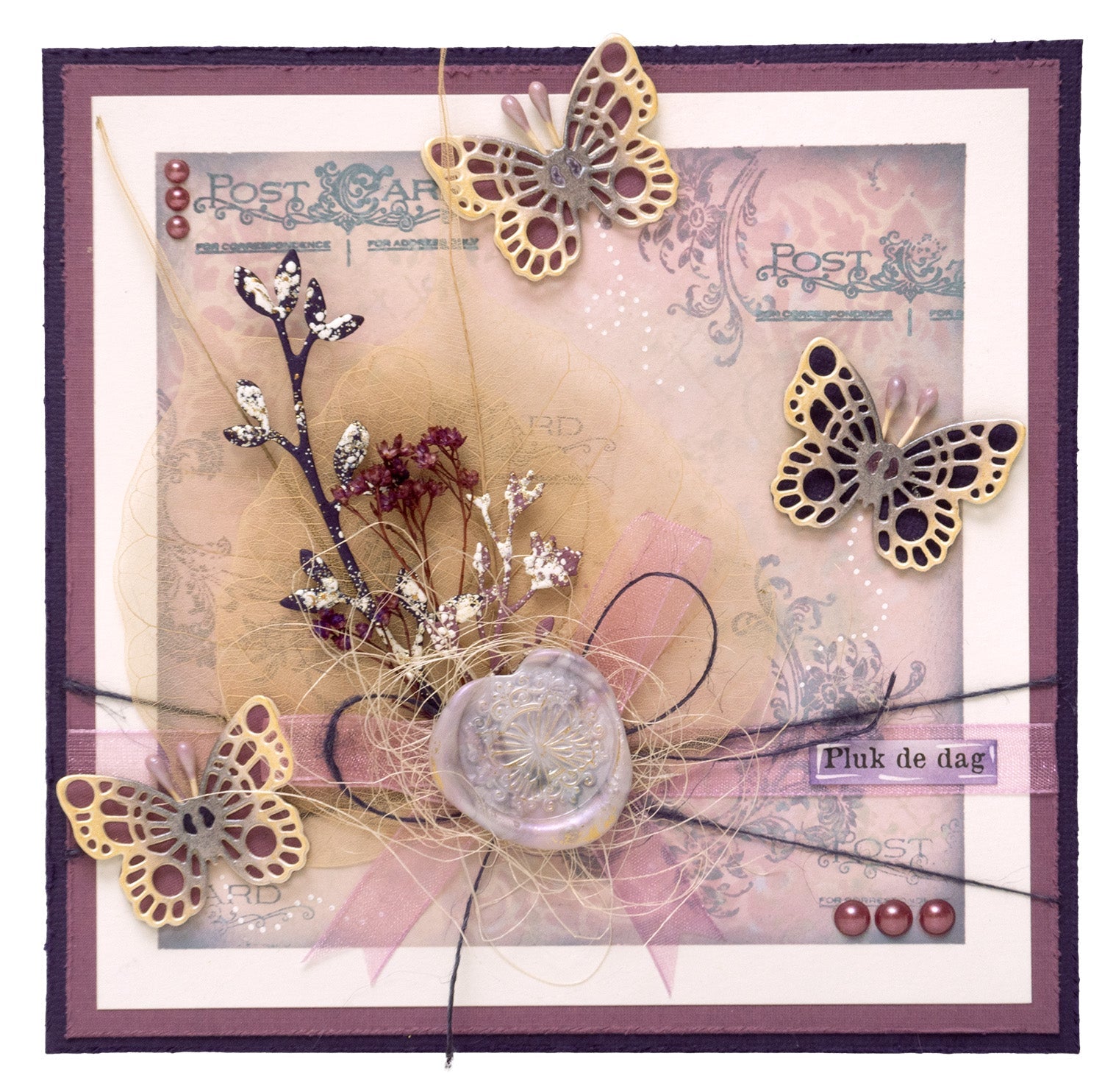 JMA Water-Reactive Ink Pads Peonies (Purples & Pink) Victorian Dreams 3 PC