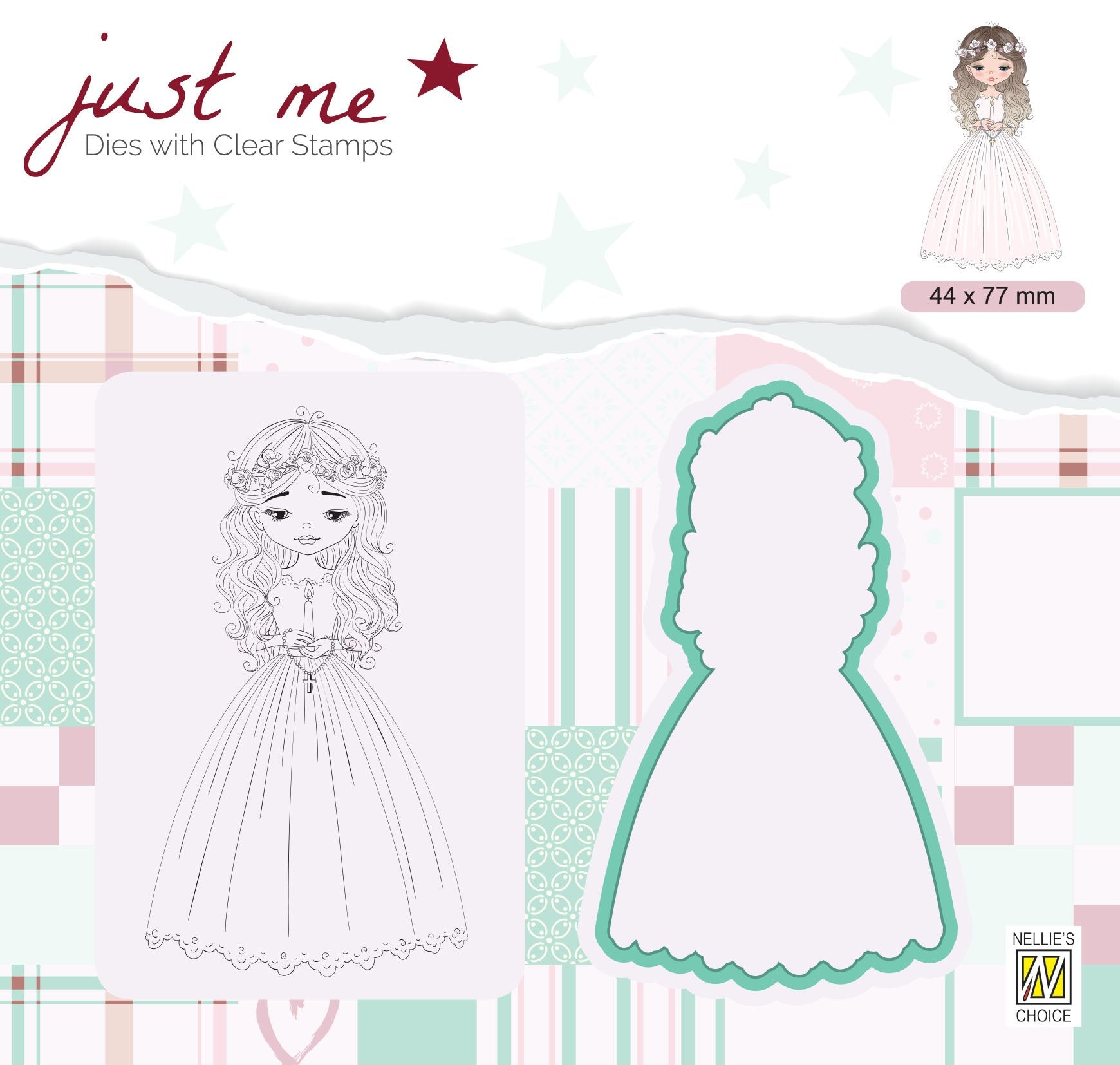 Just Me Stamp & Die Set Girl Communion