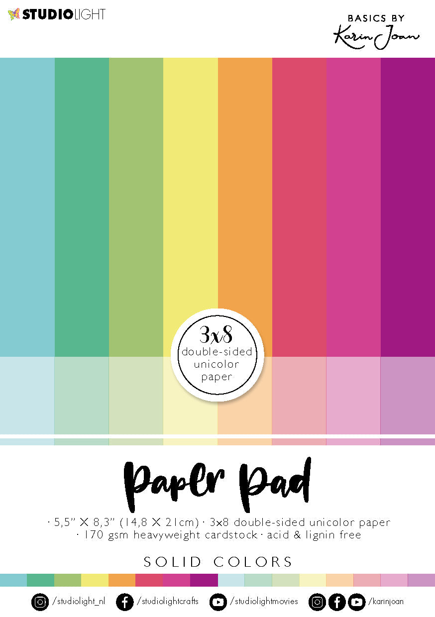 KJ Paper Pad Solid Colors Essentials 148x210x9mm 24 SH nr.26