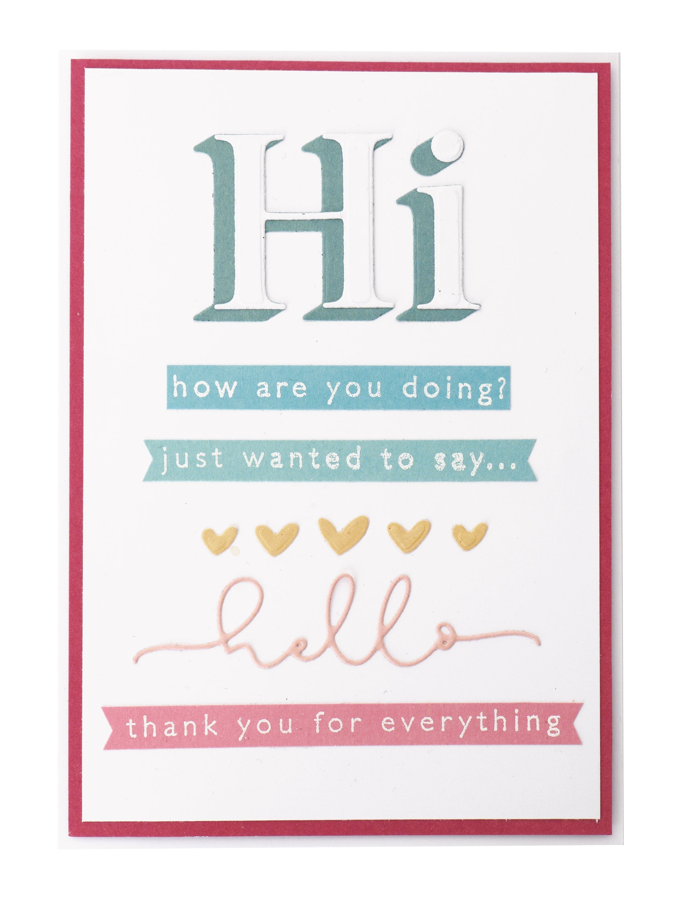 KJ Stamp & Cutting Die Hi Sentiments Essentials 105x148x3mm 9 PC nr.26