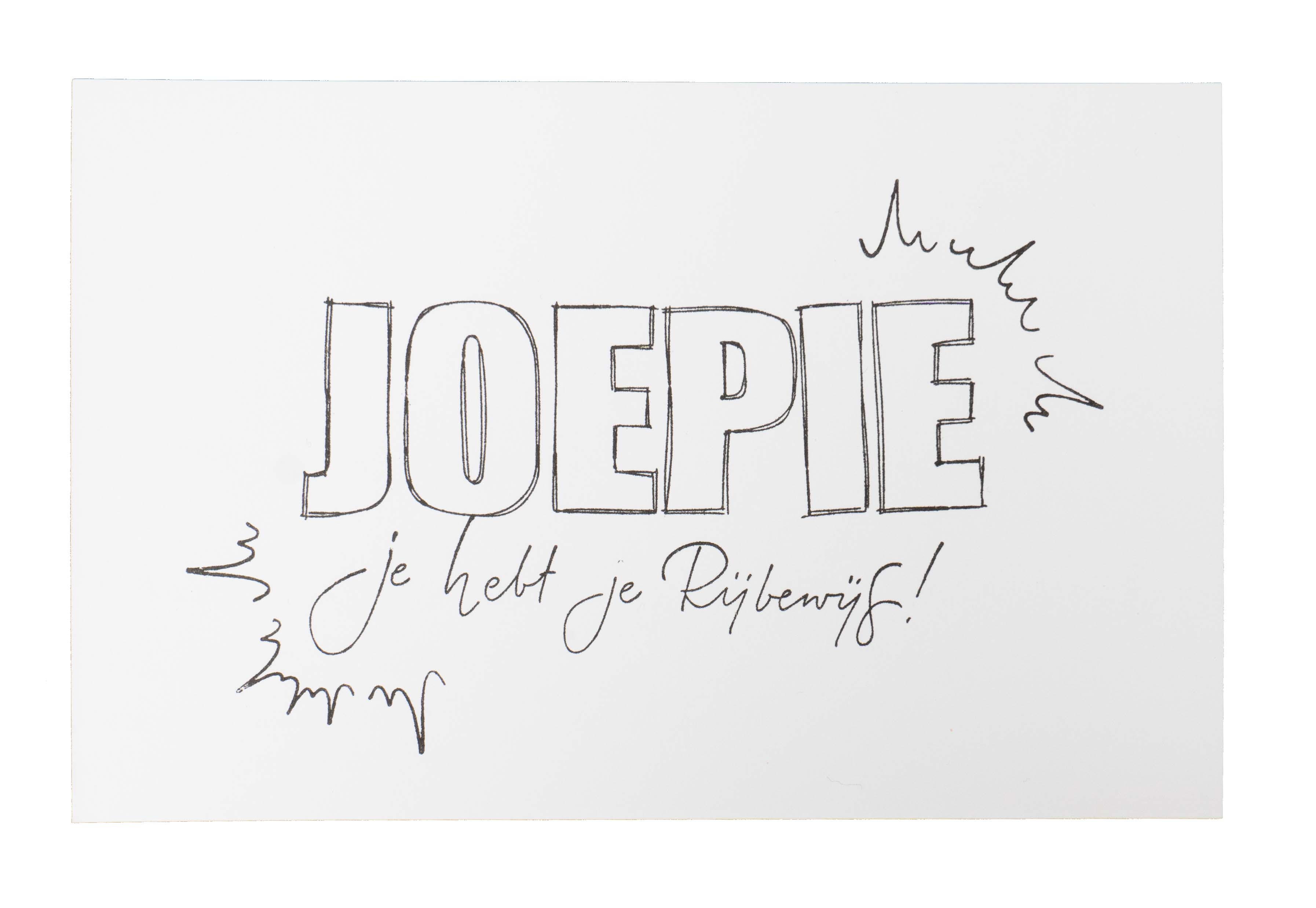 KJ Clear stamp Sentiments Joepie Essentials 105x148x3mm nr.187