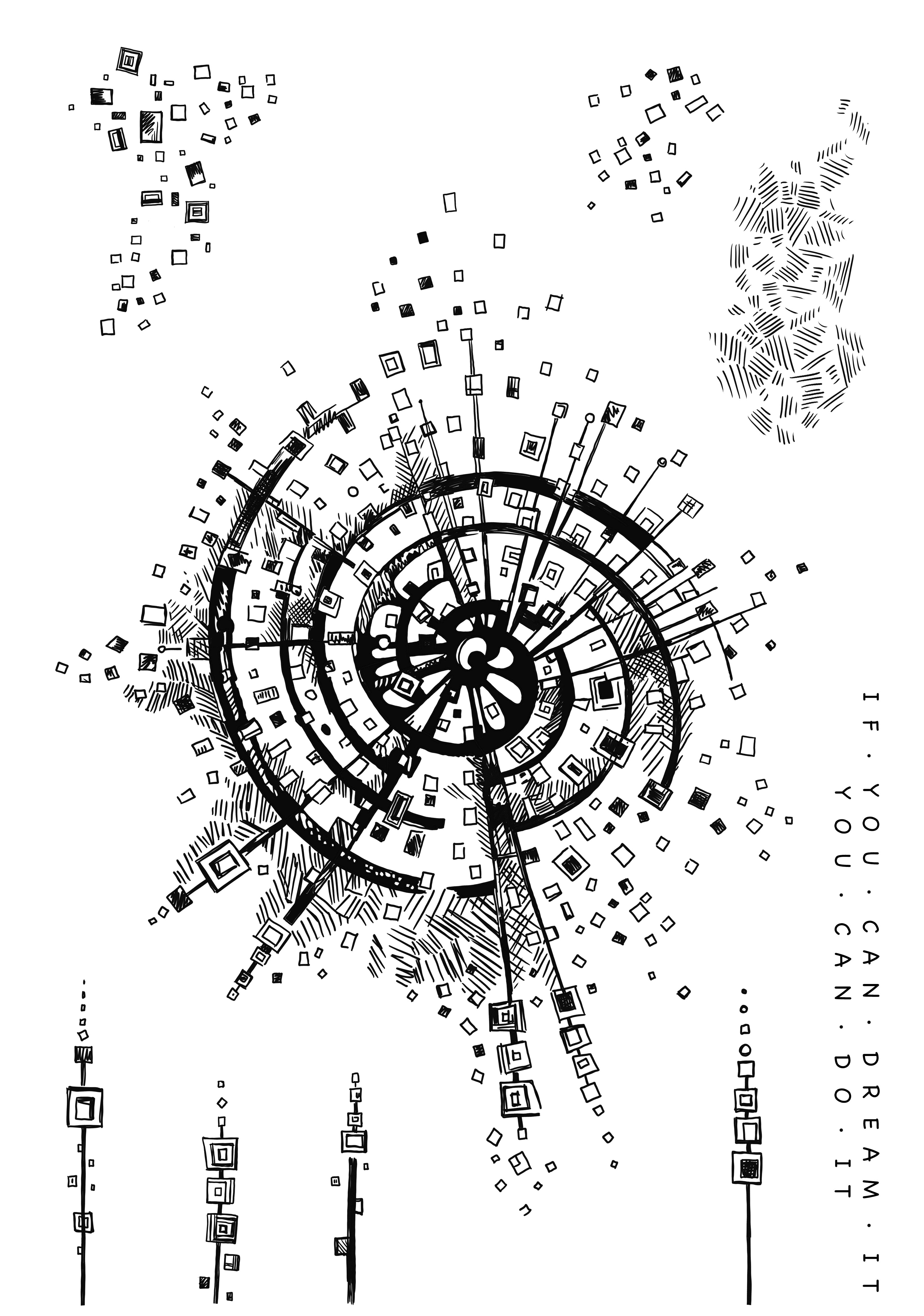 Katkin Krafts Fibonacci 6 in x 8 in Clear Stamp Set