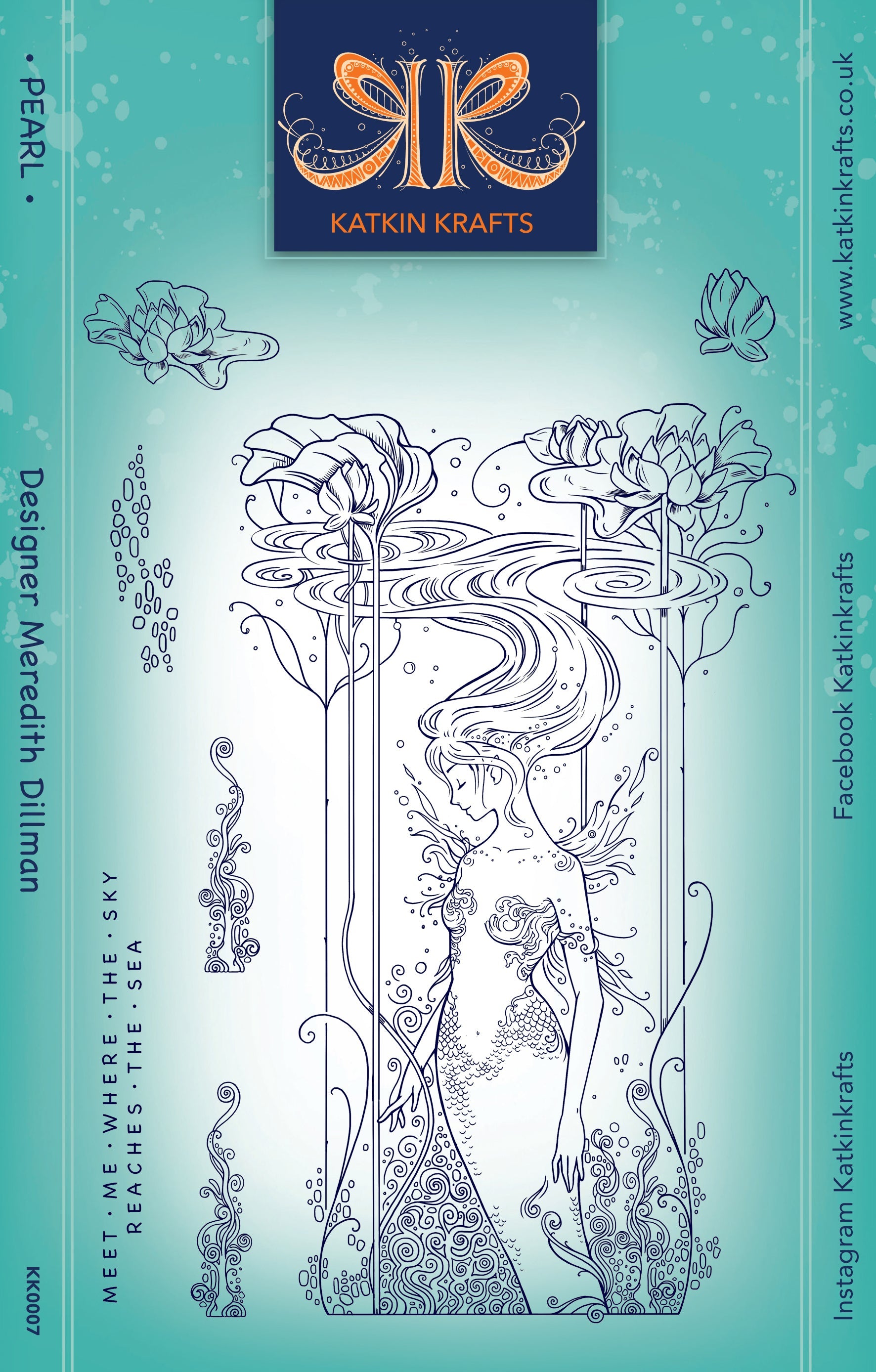 Katkin Krafts Pearl 6 in x 8 in Clear Stamp Set