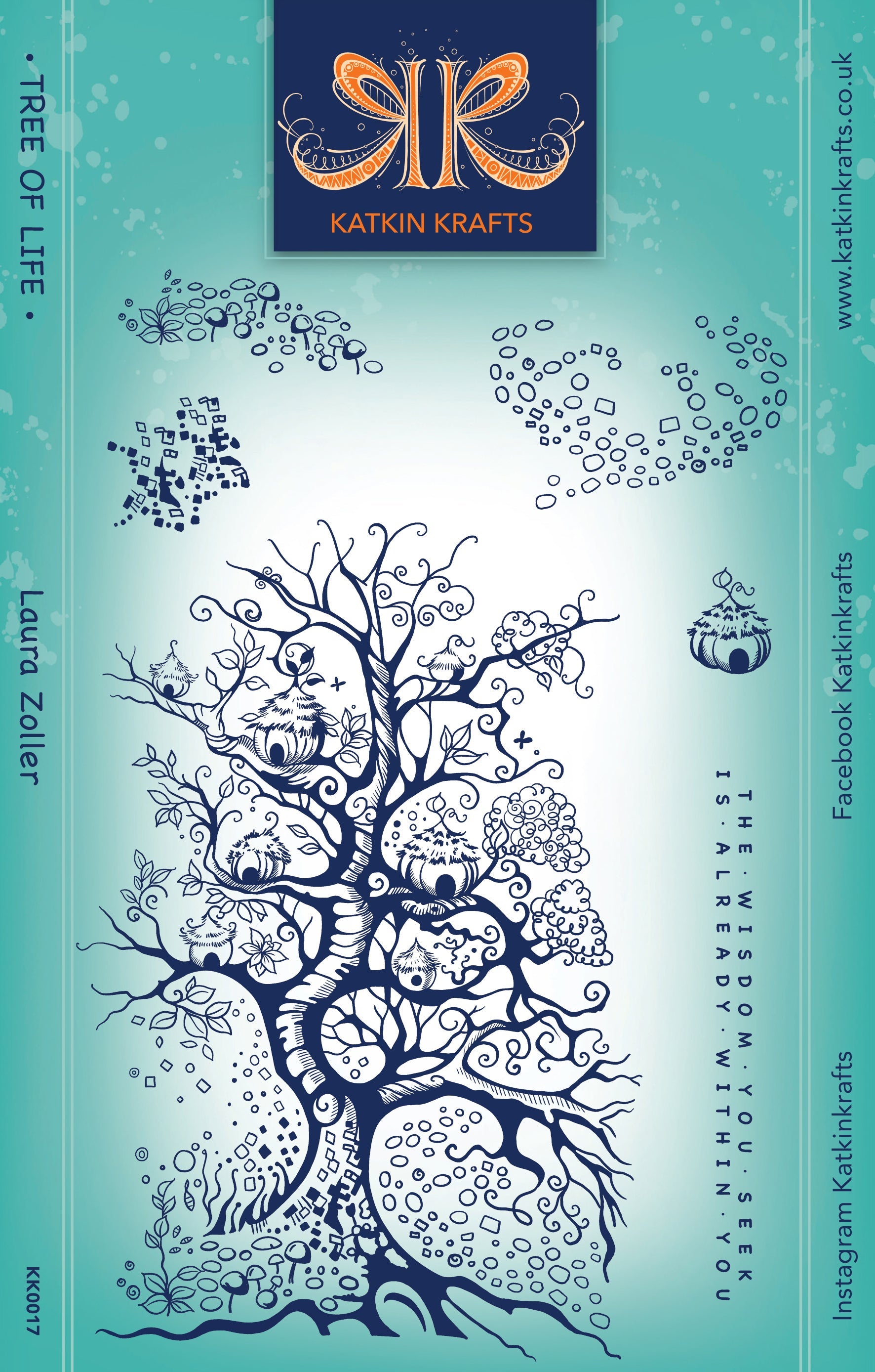 Katkin Krafts Tree Of Life 6 in x 8 in Clear Stamp Set