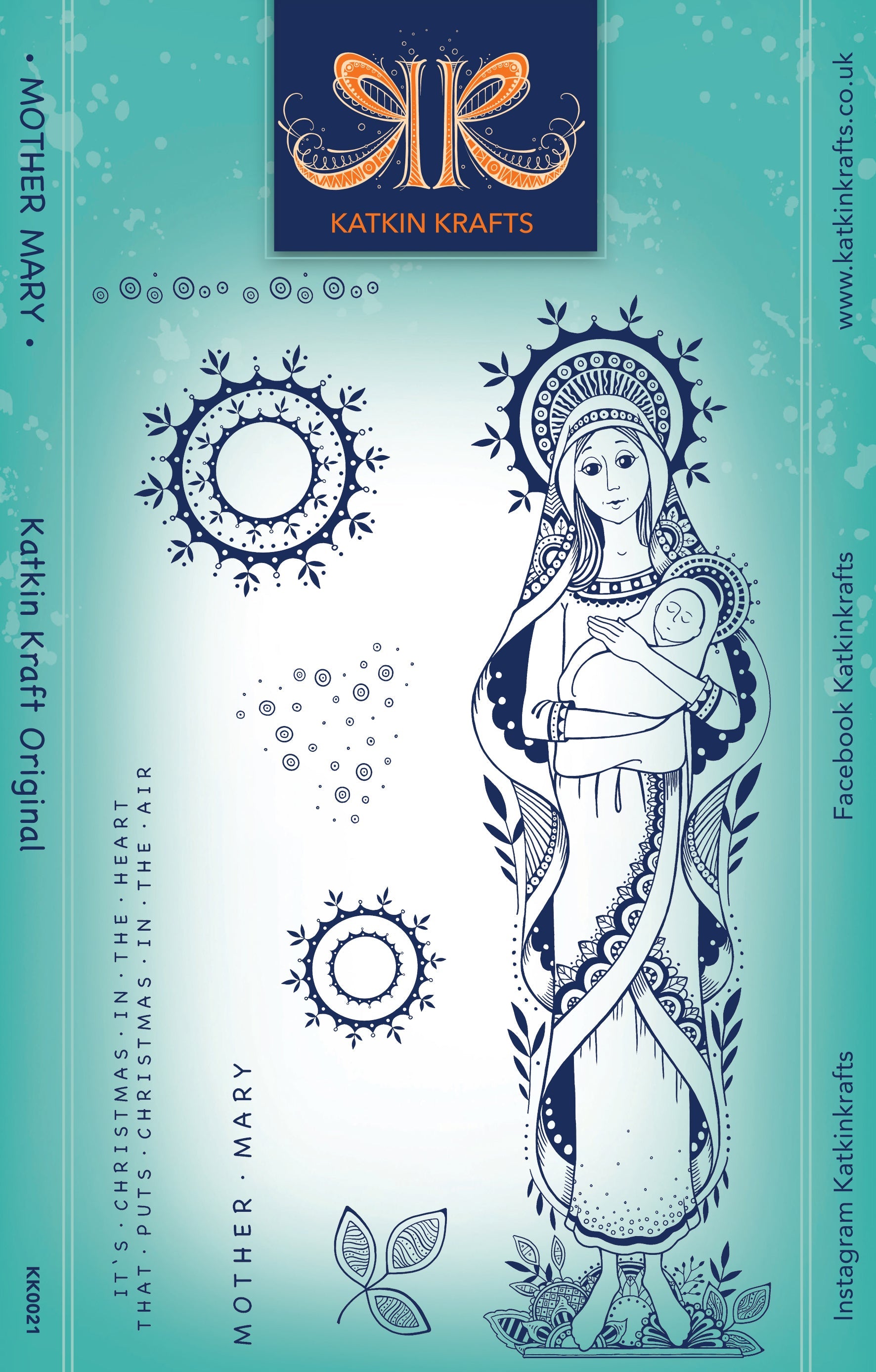 Katkin Krafts Mother Mary 6 in x 8 in Clear Stamp Set