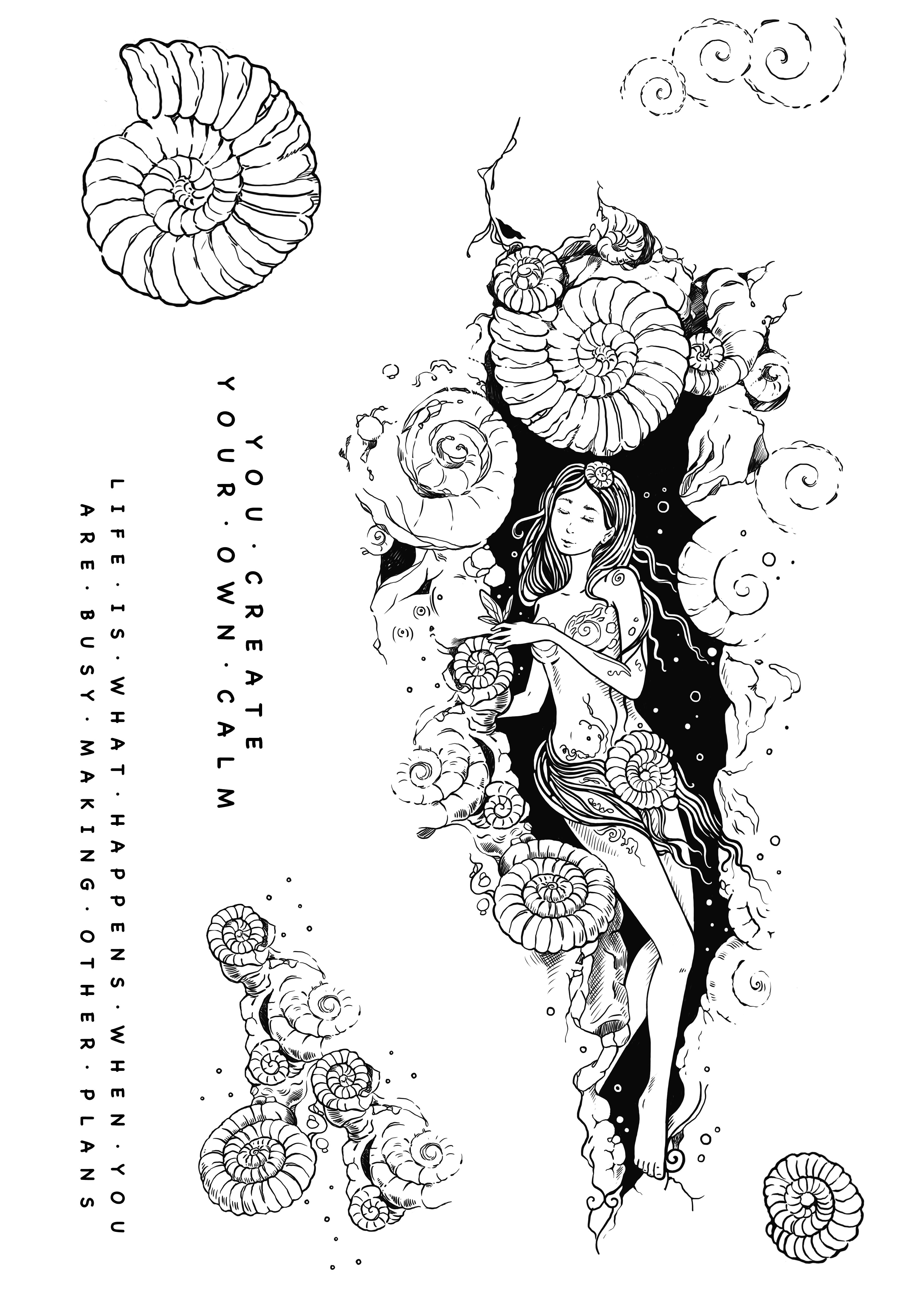 Katkin Krafts Ammonite 6 in x 8 in Clear Stamp Set