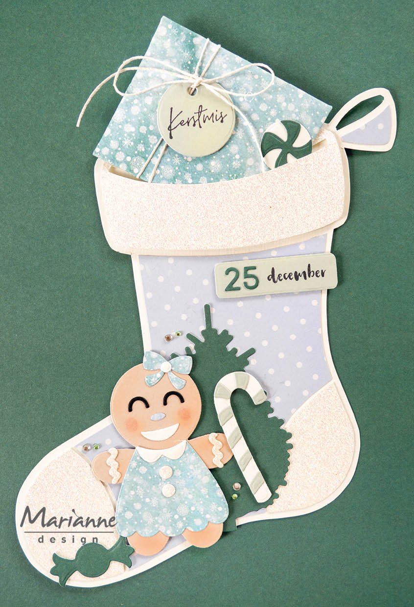 Marianne Design Craft Stencil - Stocking By Marleen