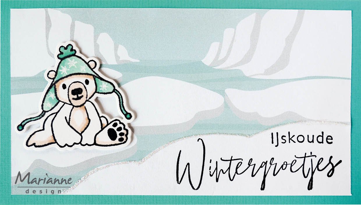 Marianne Design A4 Cutting Sheet - Eline's Backgrounds Snow & Ice