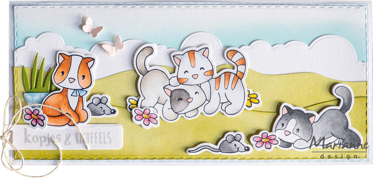 Marianne Design Craftables Die - Slimline Grass-Horizon-Clouds
