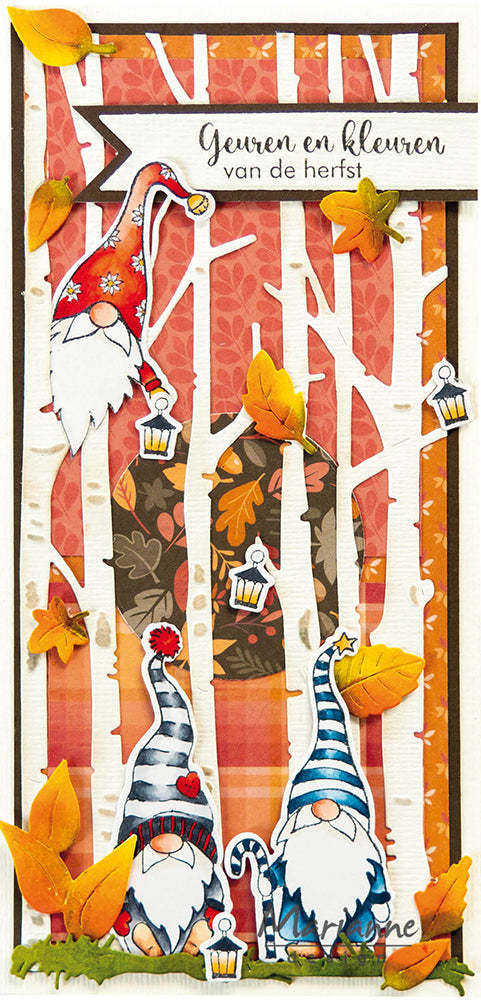 Marianne Design Clear Stamp & Die Set - Gnome & Lantern