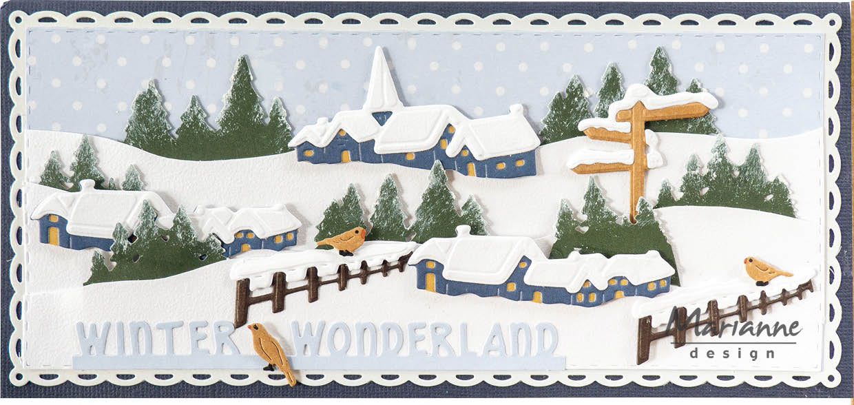 Marianne Design Creatables Die - Tiny's Snowy Signpost & Fence