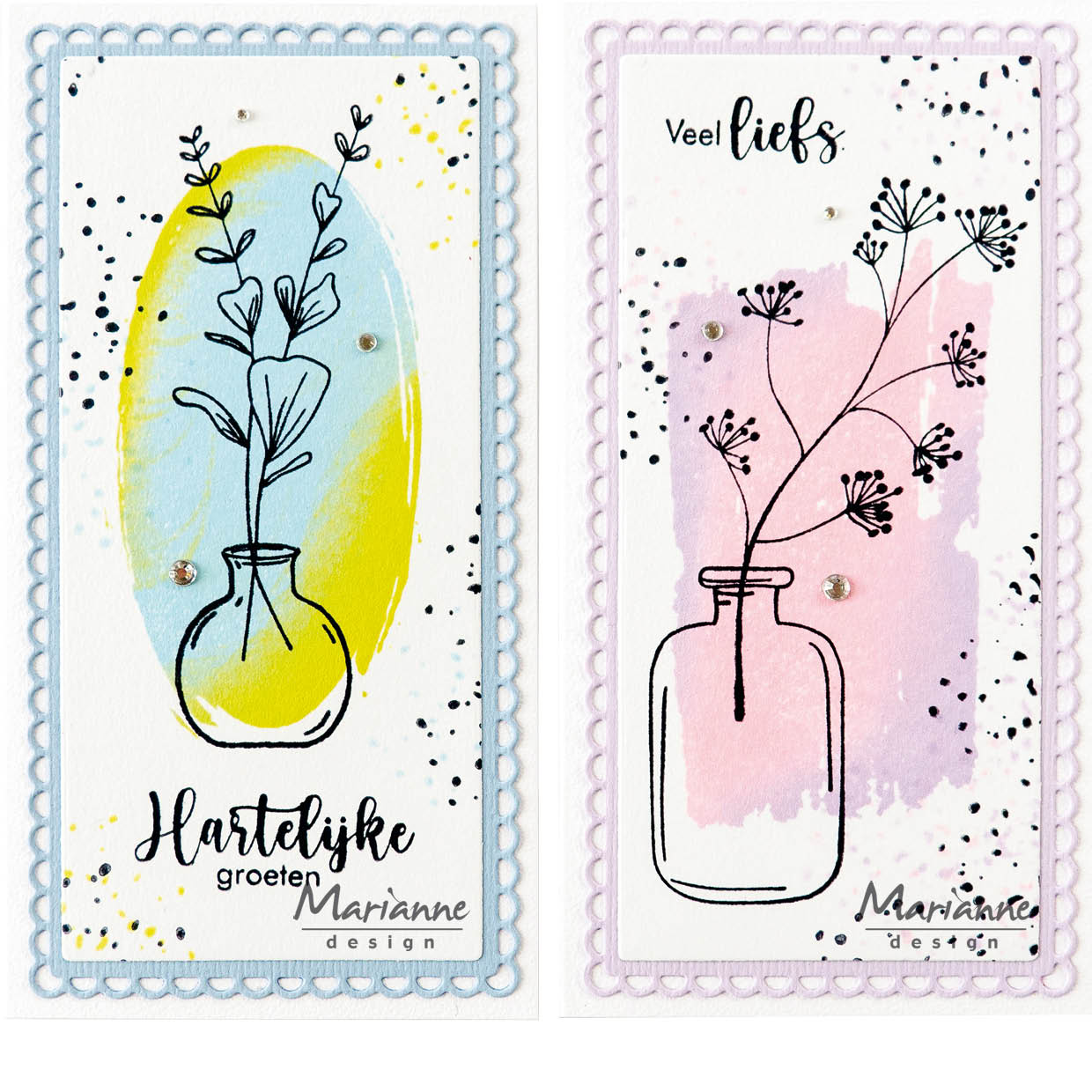 Marianne Design Clear Stamp - Silhouette Art Vases