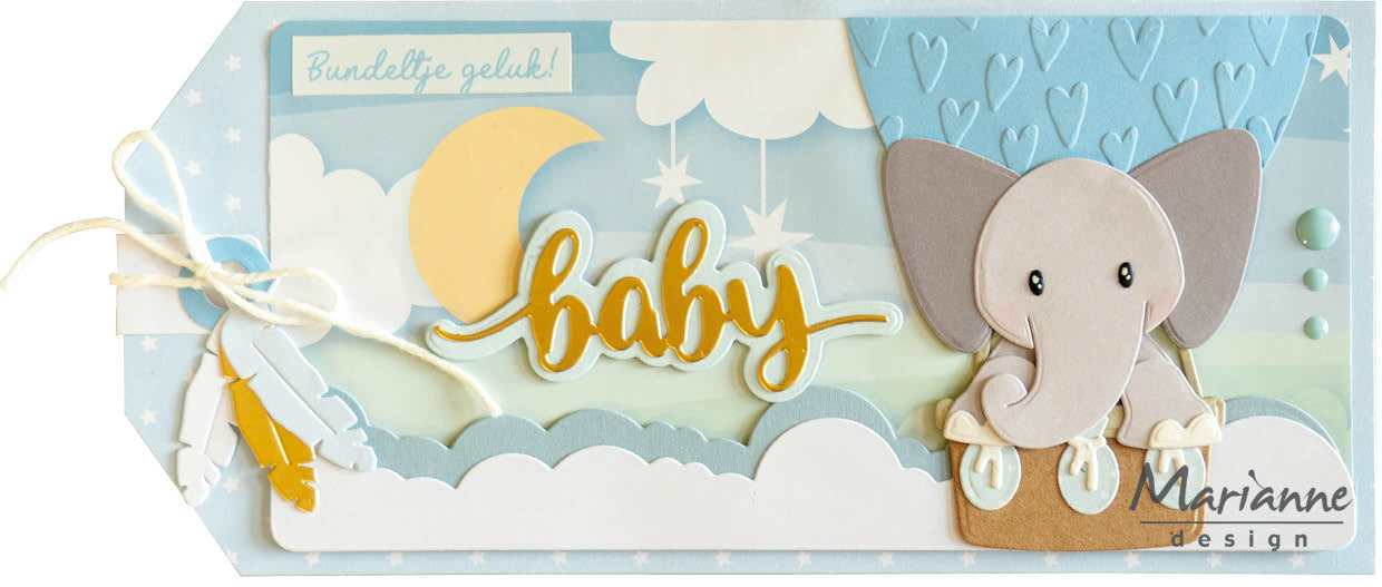 Marianne Design A4 Cutting Sheet - Eline's Baby Backgrounds