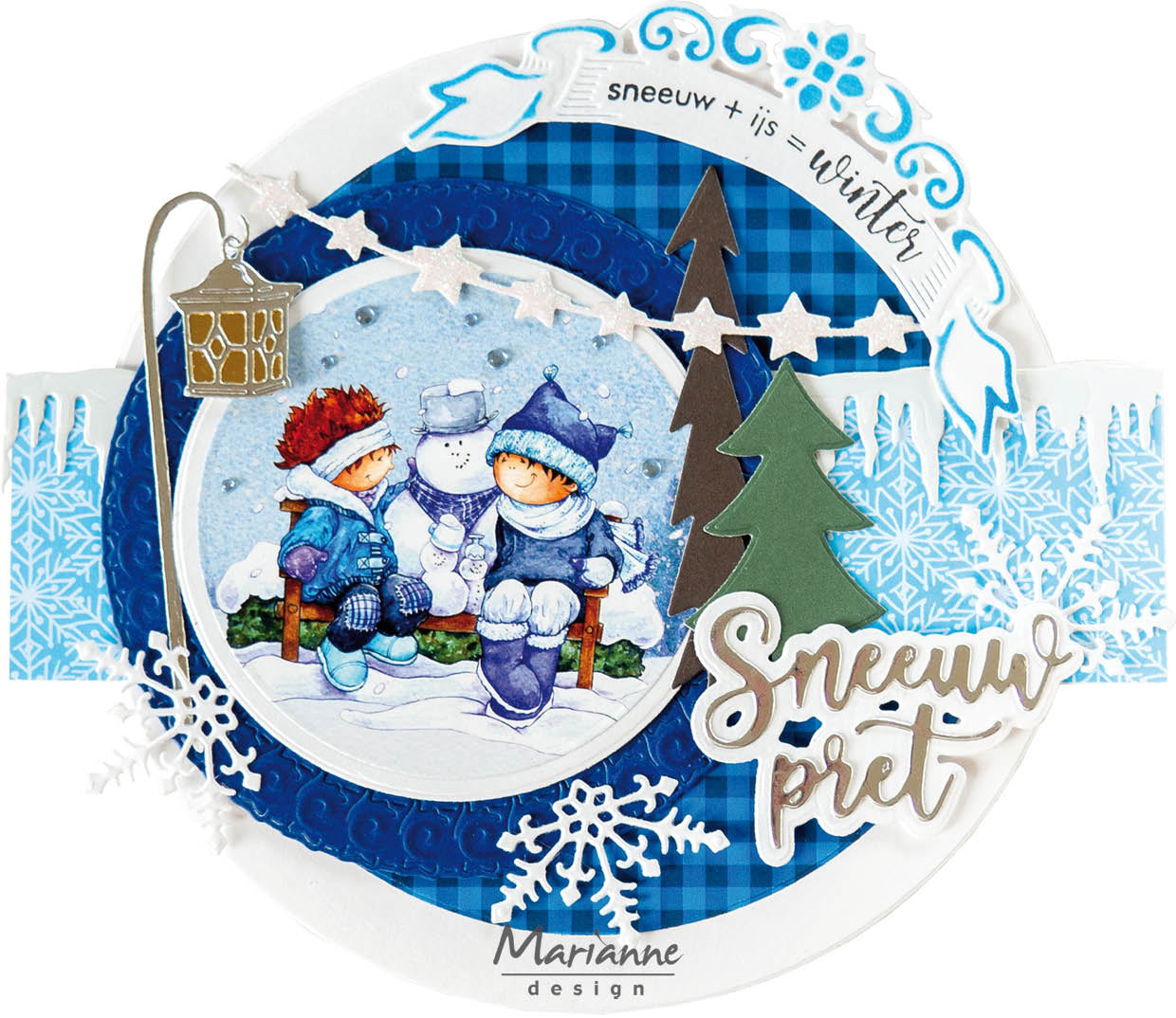 Marianne Design A4 Cutting Sheet - Hetty's Snoesjes - Winter