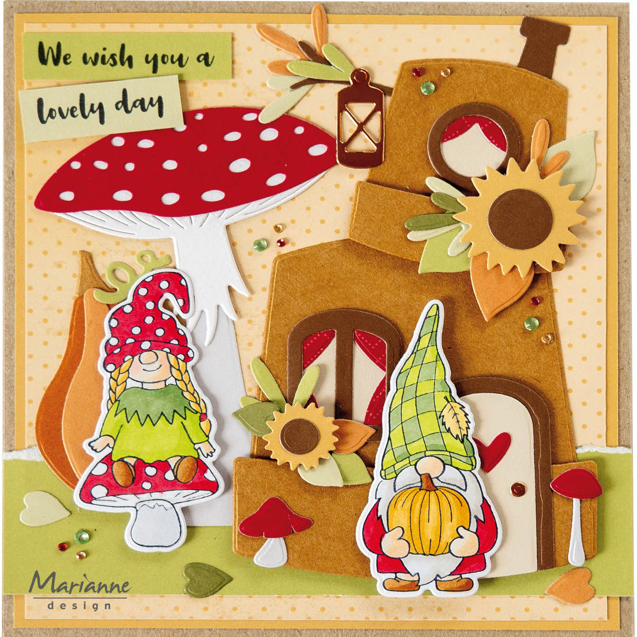 Marianne Design Stamp & Die Set - Mr. Autumn Gnome