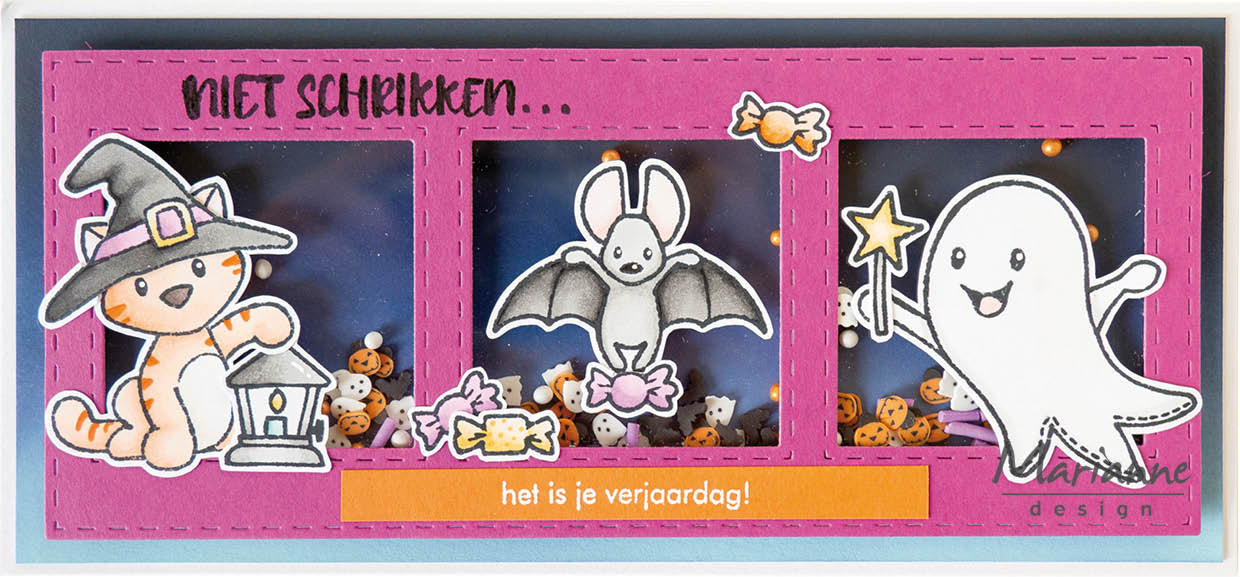 Marianne Design Stamp & Die Set - Eline's Animals - Halloween