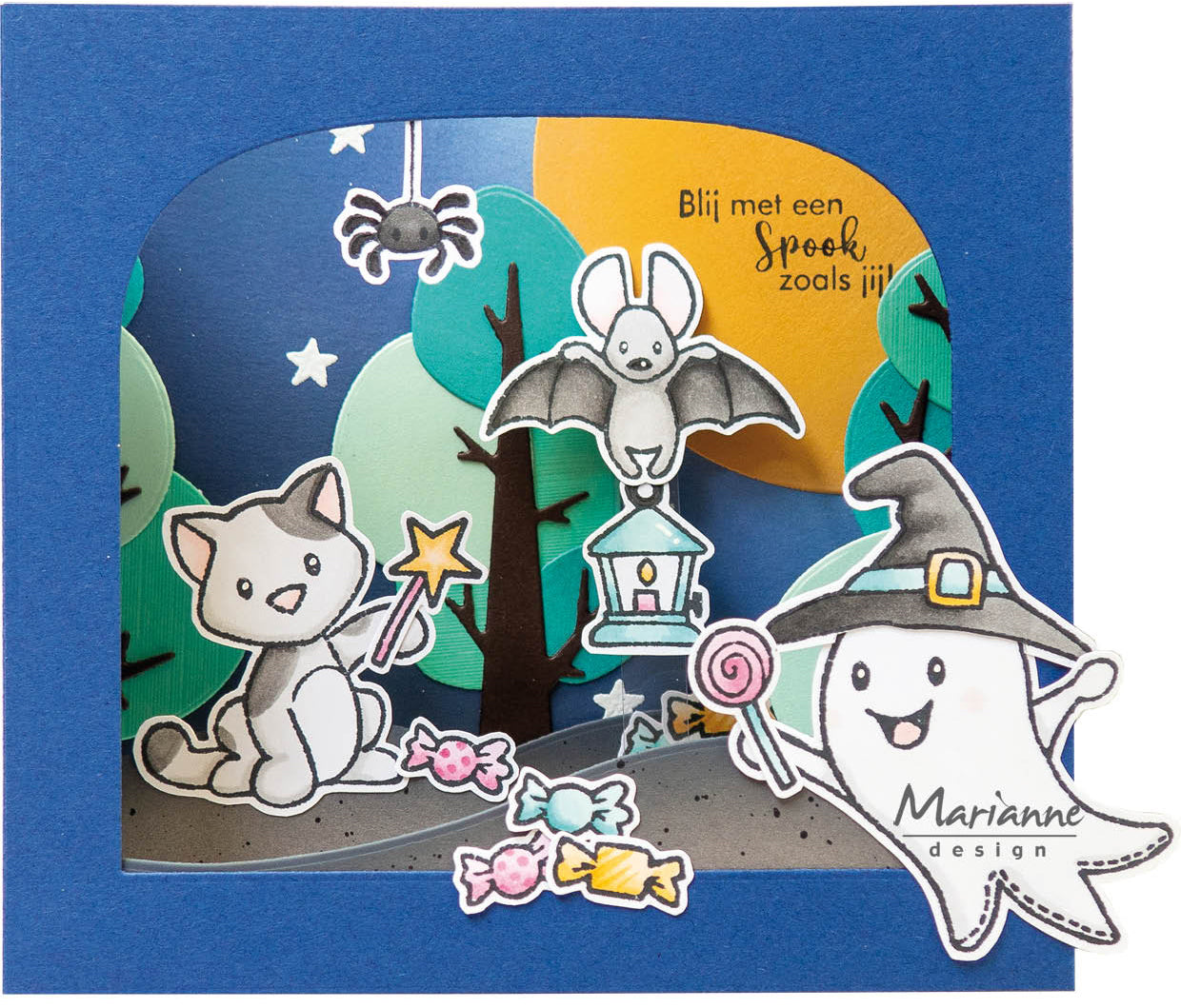 Marianne Design Stamp & Die Set - Eline's Animals - Halloween