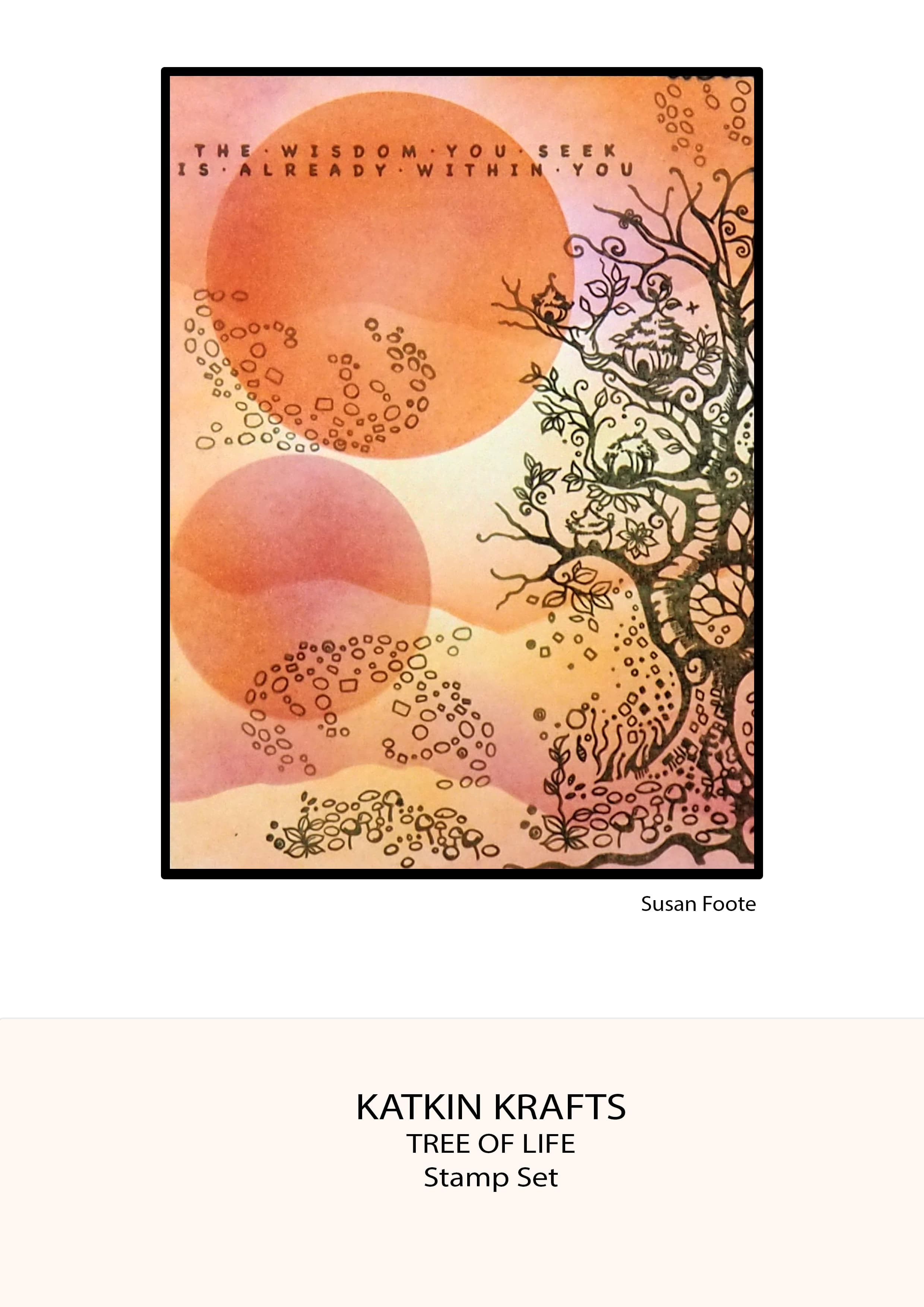 Katkin Krafts Tree Of Life 6 in x 8 in Clear Stamp Set