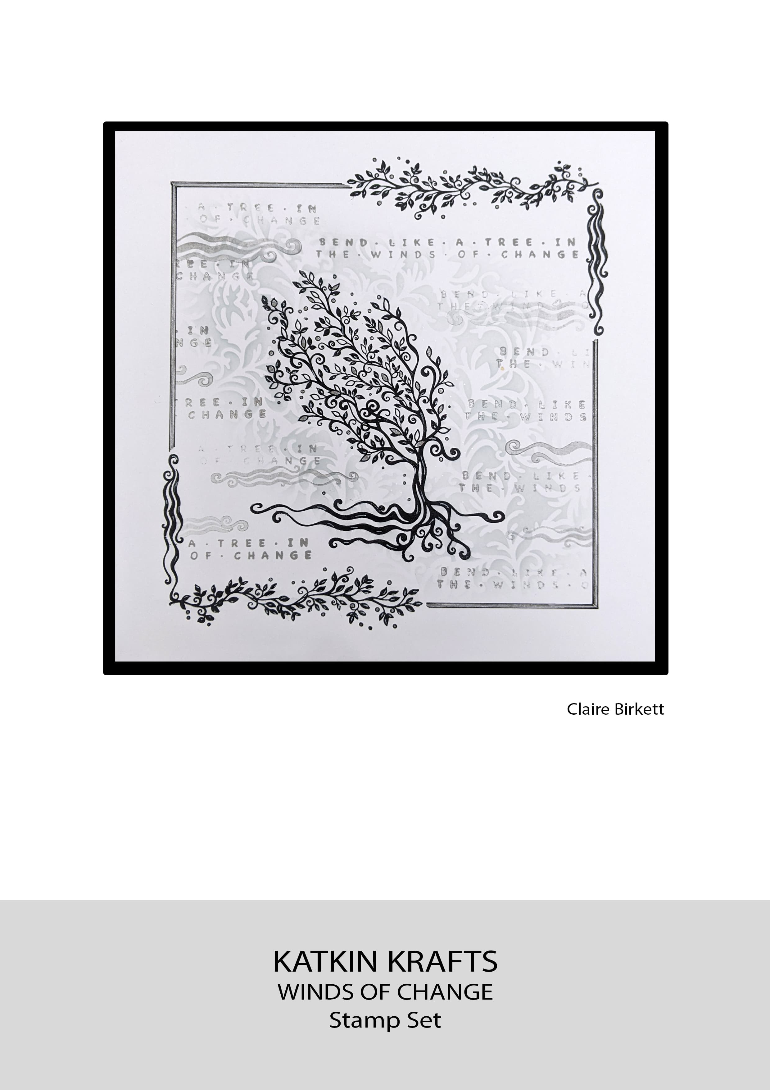 Katkin Krafts Winds Of Change 6 in x 8 in Clear Stamp Set