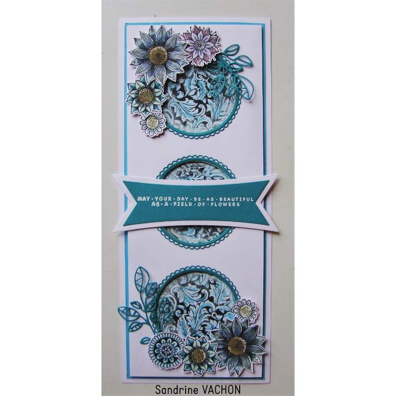 Katkin Krafts Full Bloom 6 in x 8 in Clear Stamp Set