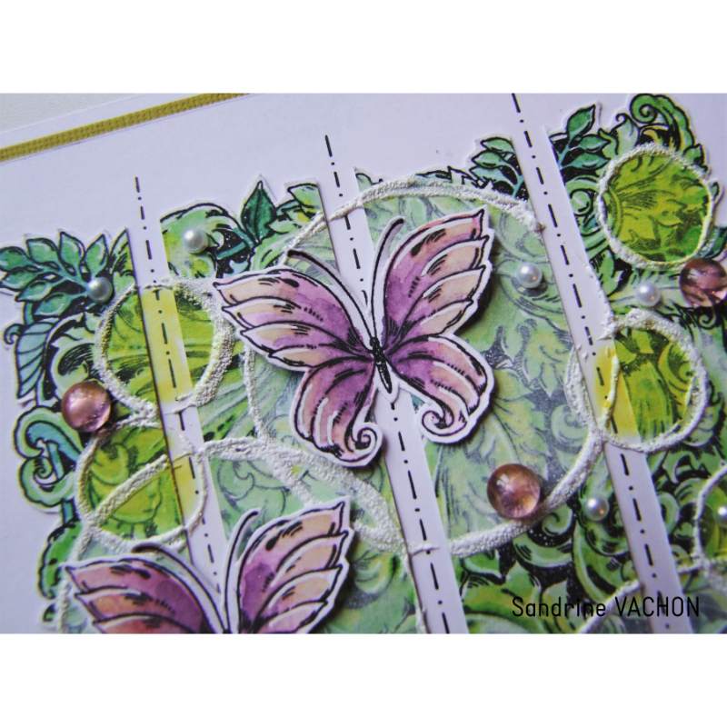 Katkin Krafts Beautiful Leaves 6 in x 8 in Clear Stamp Set