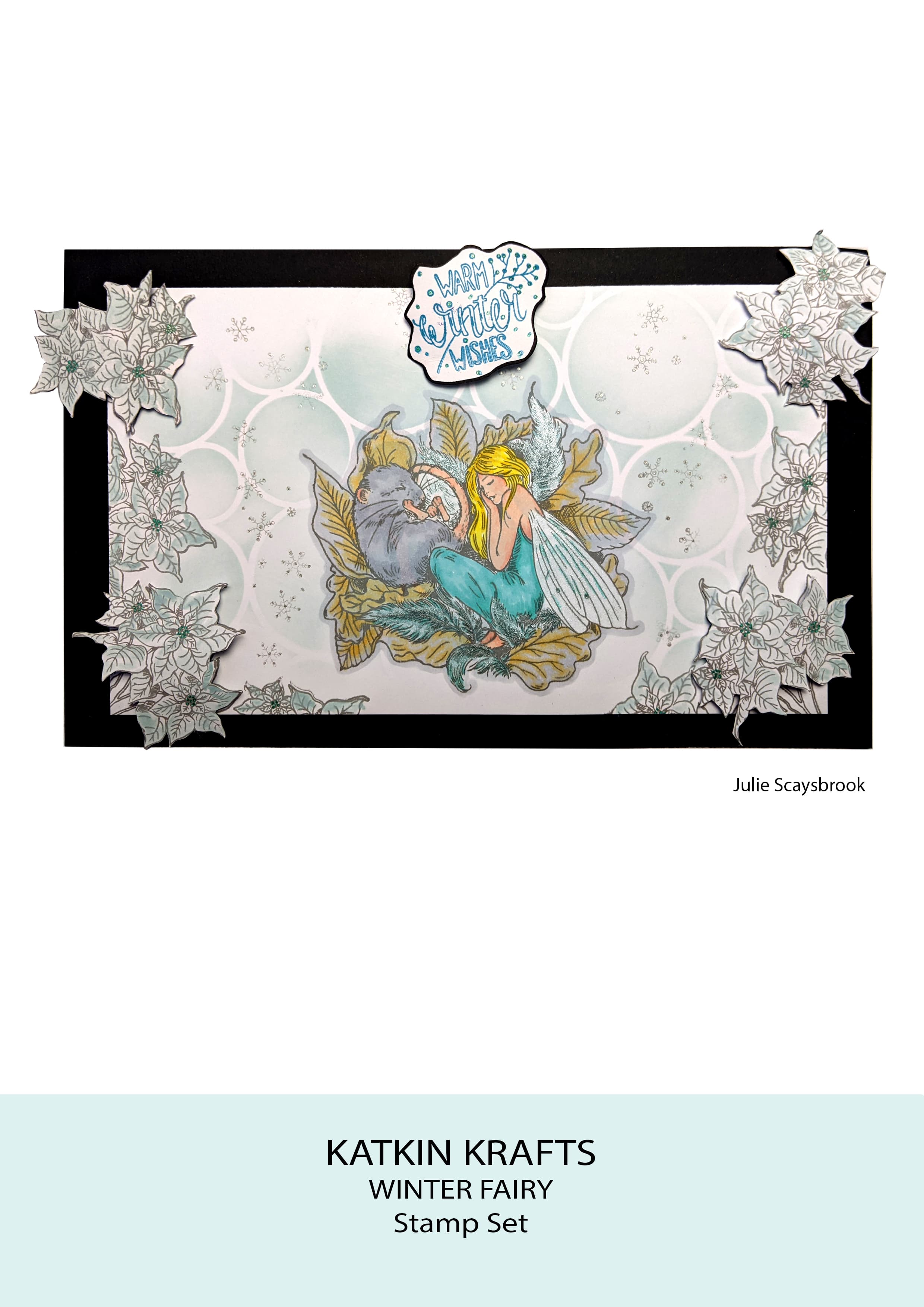 Katkin Krafts Winter Fairy 6 in x 8 in Clear Stamp Set