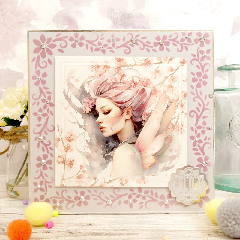 For the Love of Masks - Pretty Petals Frame & Background