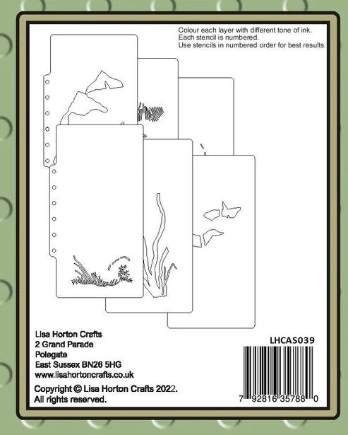 Lisa Horton Crafts Fairy Pedestals Slimline Layering Stencils