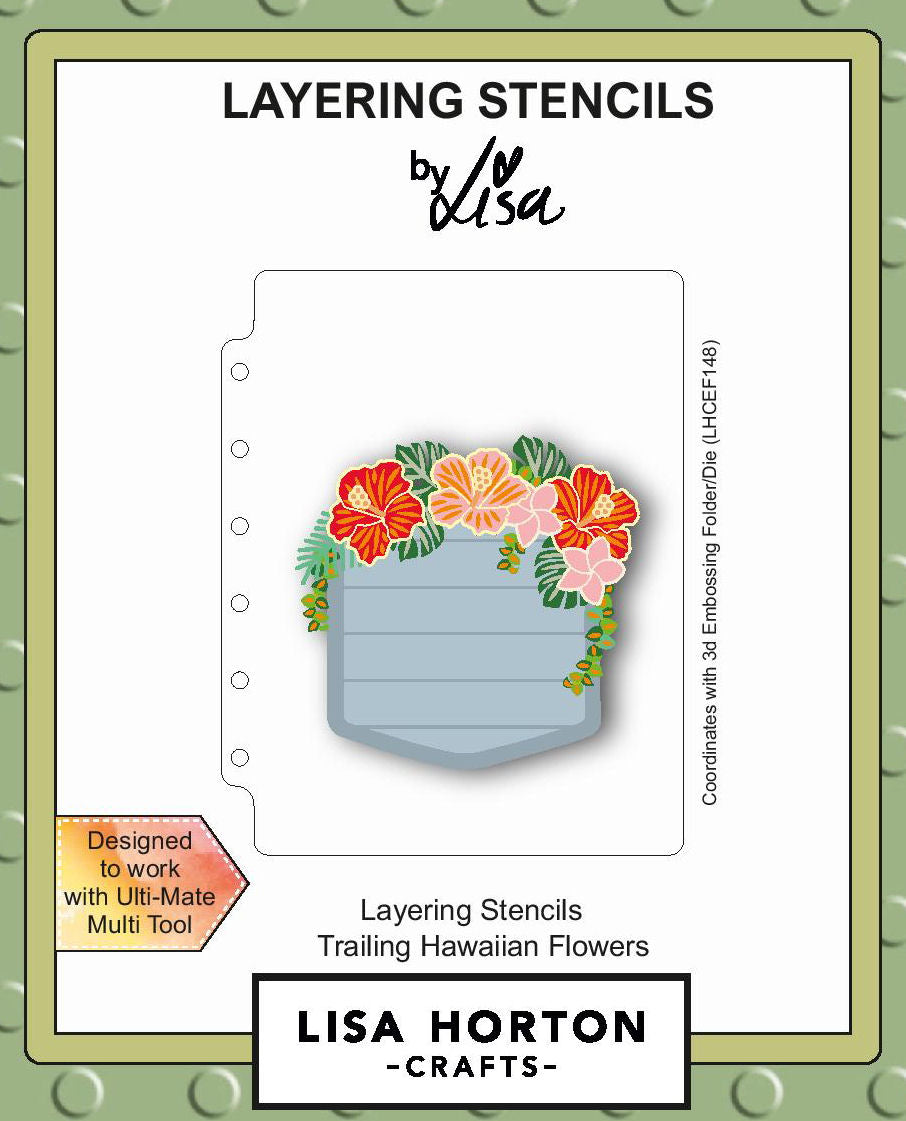 Trailing Hawaiian Flower A6 Layering Stencils