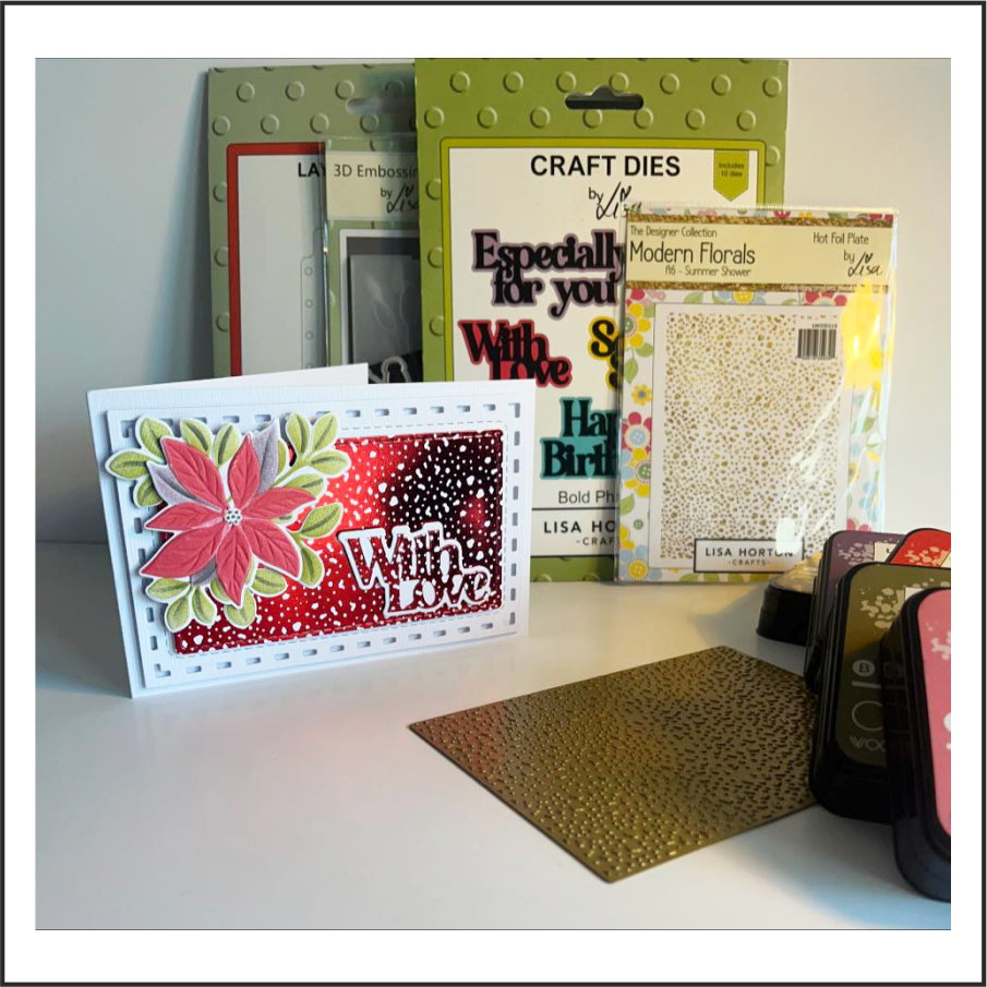 Lisa Horton Crafts Modern Florals - Hot Foil Plate A6 - Summer Showers