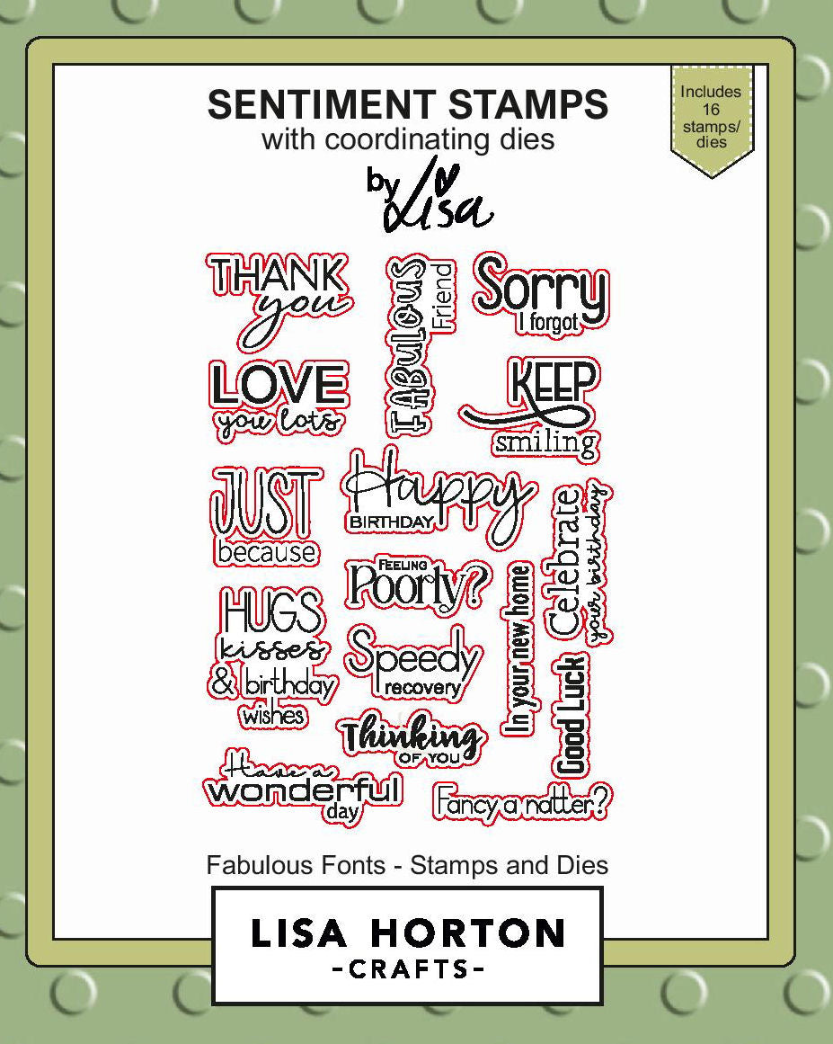 Lisa Horton Crafts Stamp and Die Set - Fabulous Fonts