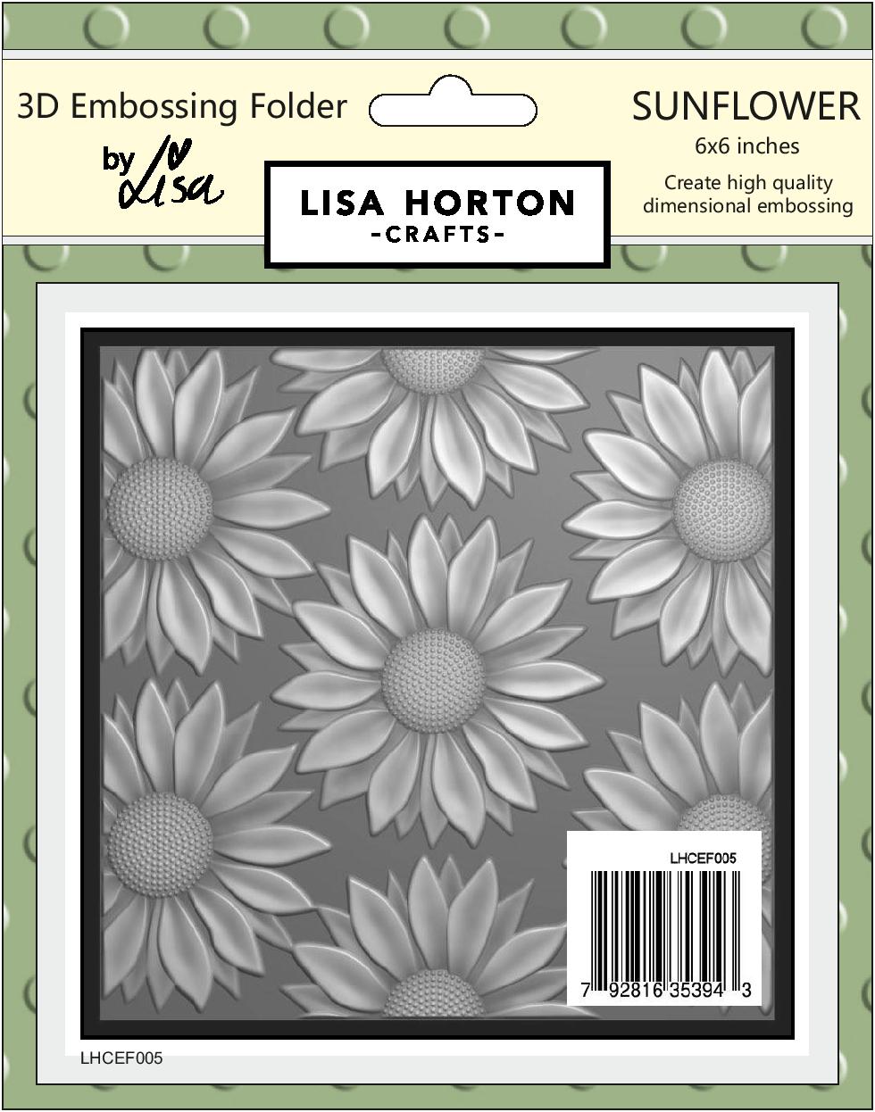 Sunflower 6x6 3D Embossing Folder