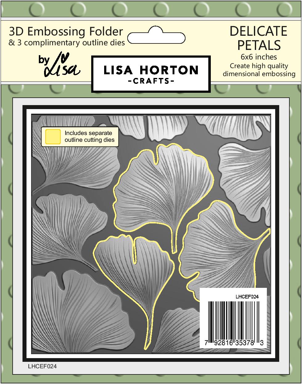 Delicate Petals 6x6 3D Embossing Folder With 3 Cutting Dies