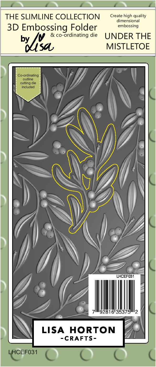 Mistletoe Slimline 3D Embossing Folder With Cutting Die