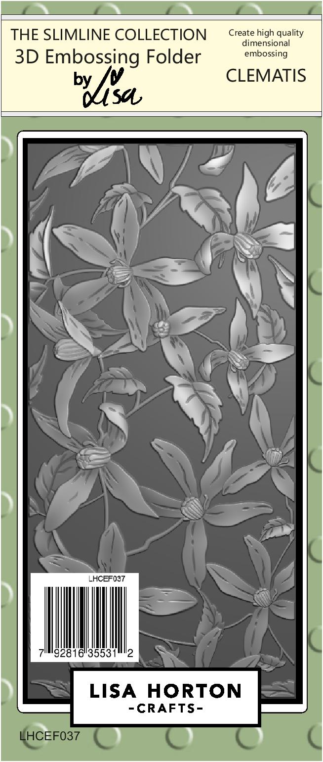 Clematis 3D Slimline Embossing Folder