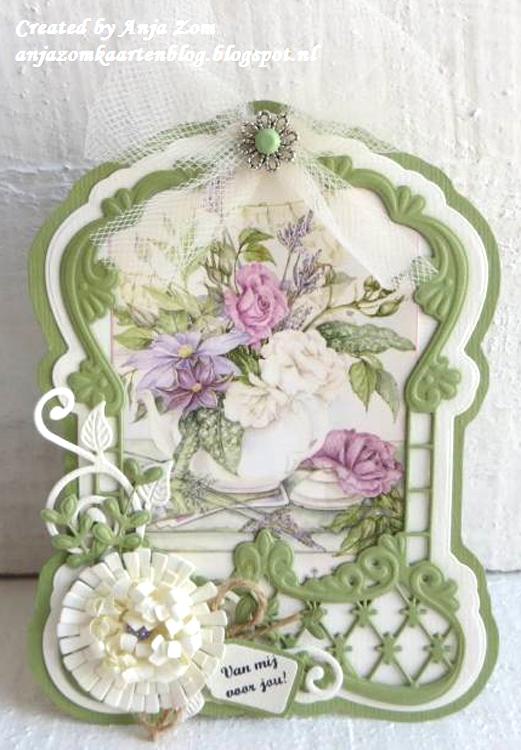 Marianne Design: Creatables Dies - Anja's Label Frame & Flowers