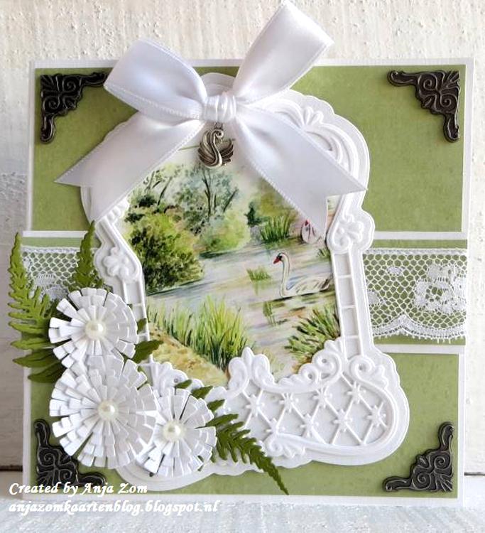 Marianne Design: Creatables Dies - Anja's Label Frame & Flowers