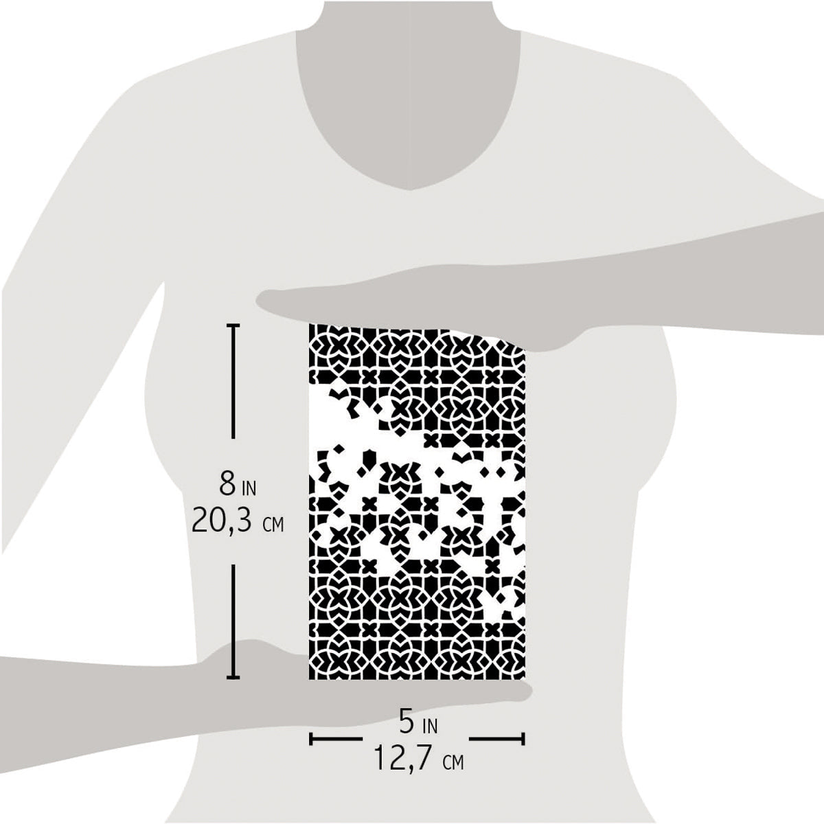 Texture Stencil 5"x8" Four Points