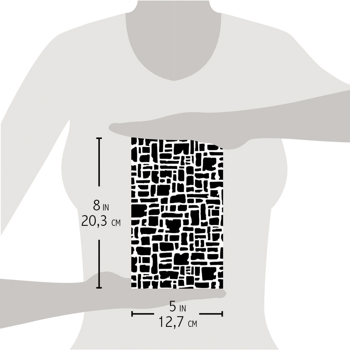 Texture Stencil 5"x8" Abstract Bricks
