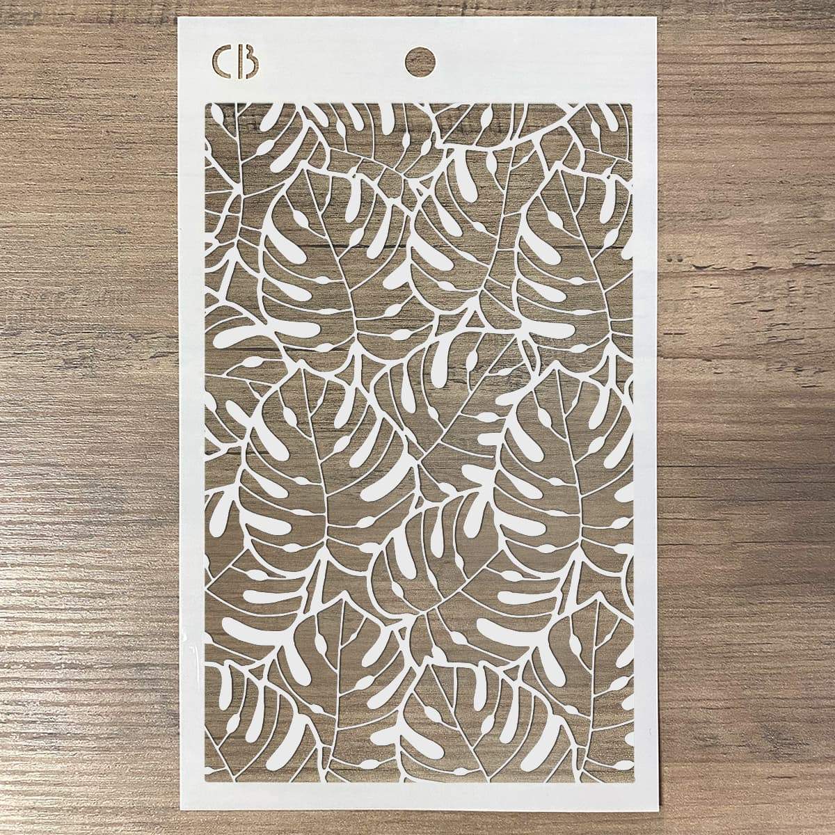 Ciao Bella Texture Stencil 5"x8" Tropical Leaves