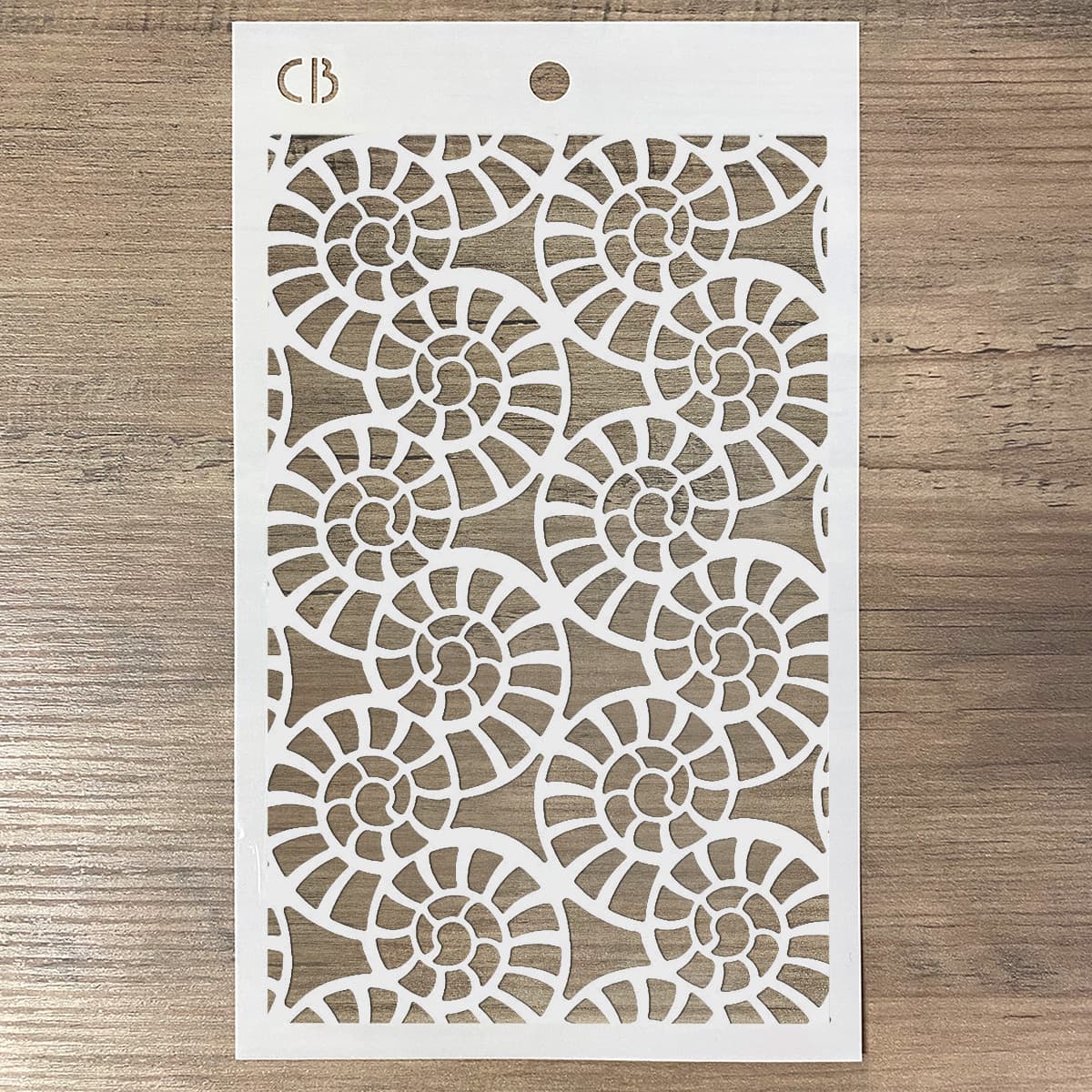 Ciao Bella Texture Stencil 5x8 Fossil Shells