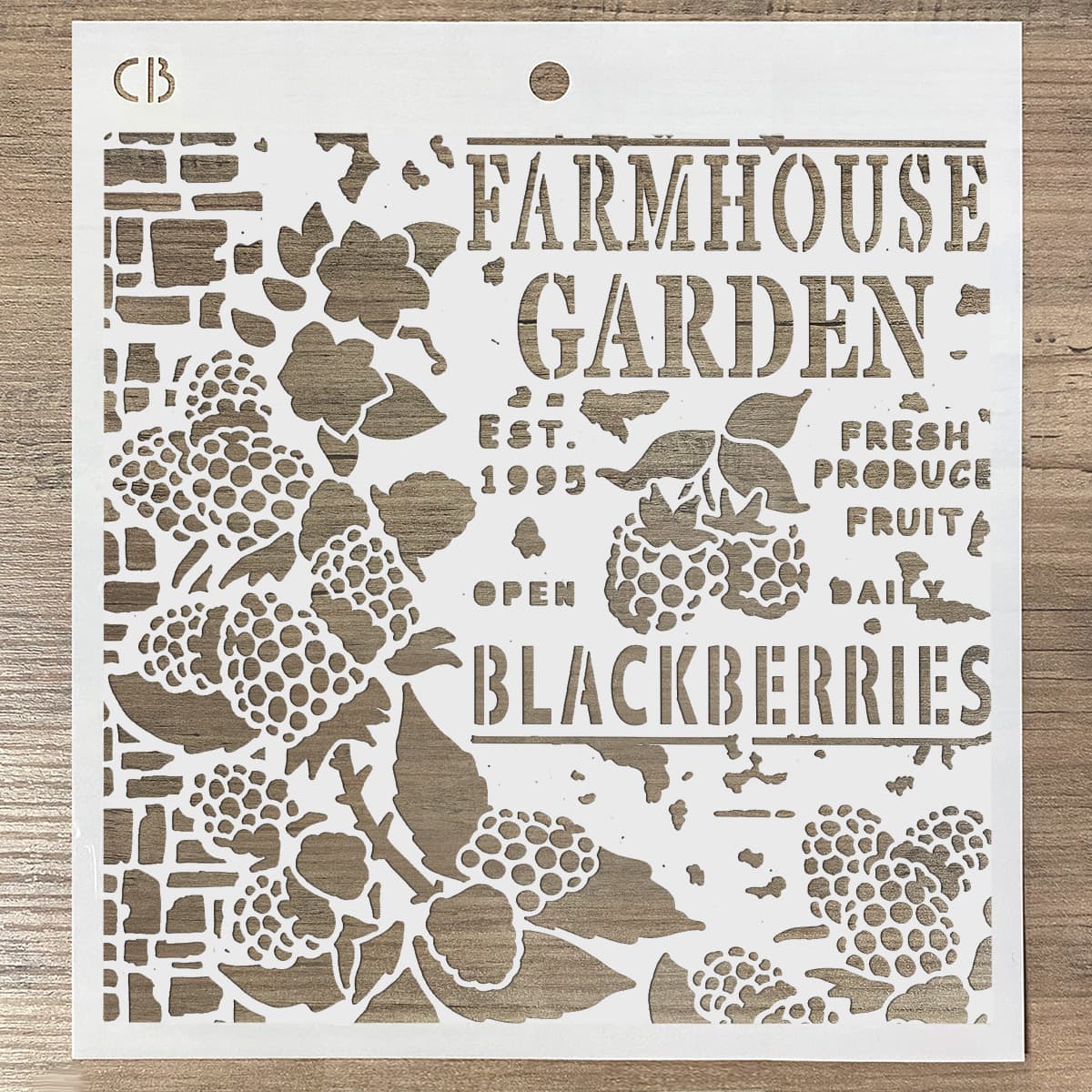 Ciao Bella Texture Stencil 8x8 Farmhouse Garden