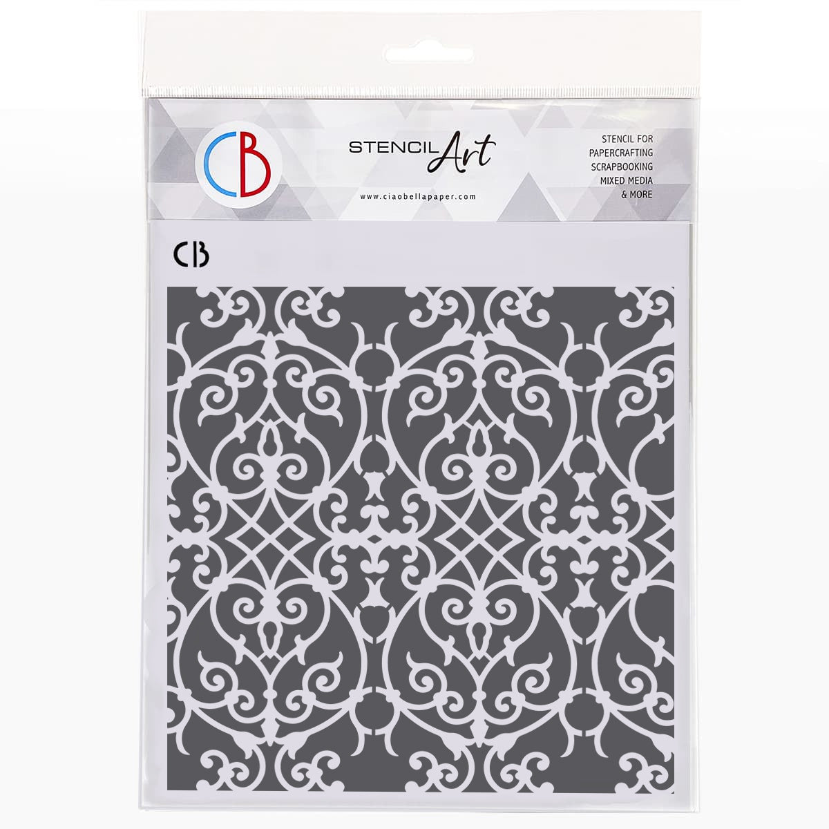 Ciao Bella Texture Stencil 8"x8" Royal Flourish